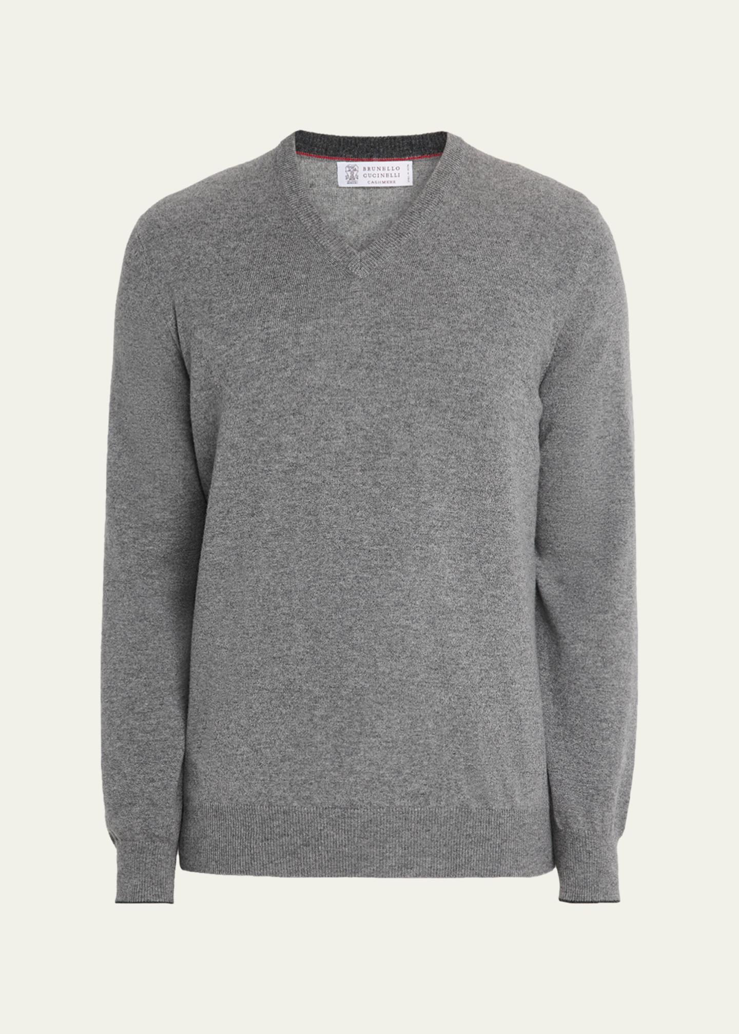 Brunello Cucinelli Men's Cashmere Classic Fit V-Neck Sweater