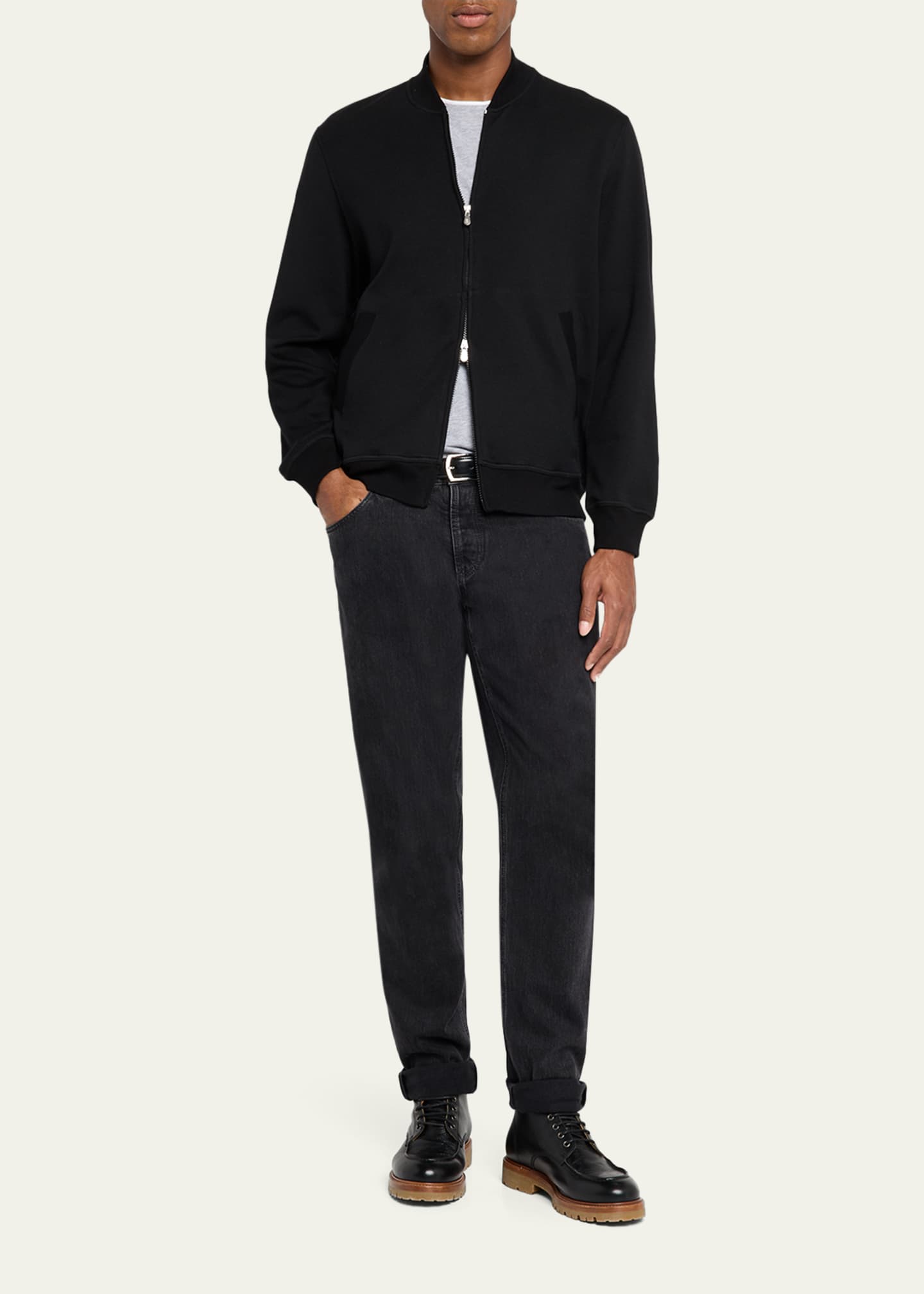 Brunello Cucinelli Men's Travel Full-Zip Bomber Jacket - Bergdorf