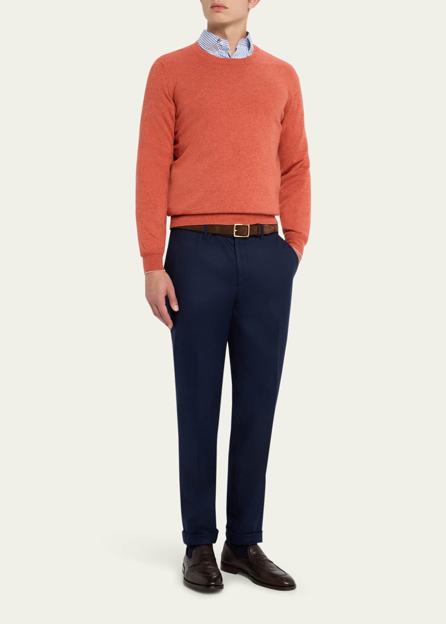 Brunello Cucinelli Men's Cashmere Crewneck Sweater - Bergdorf Goodman