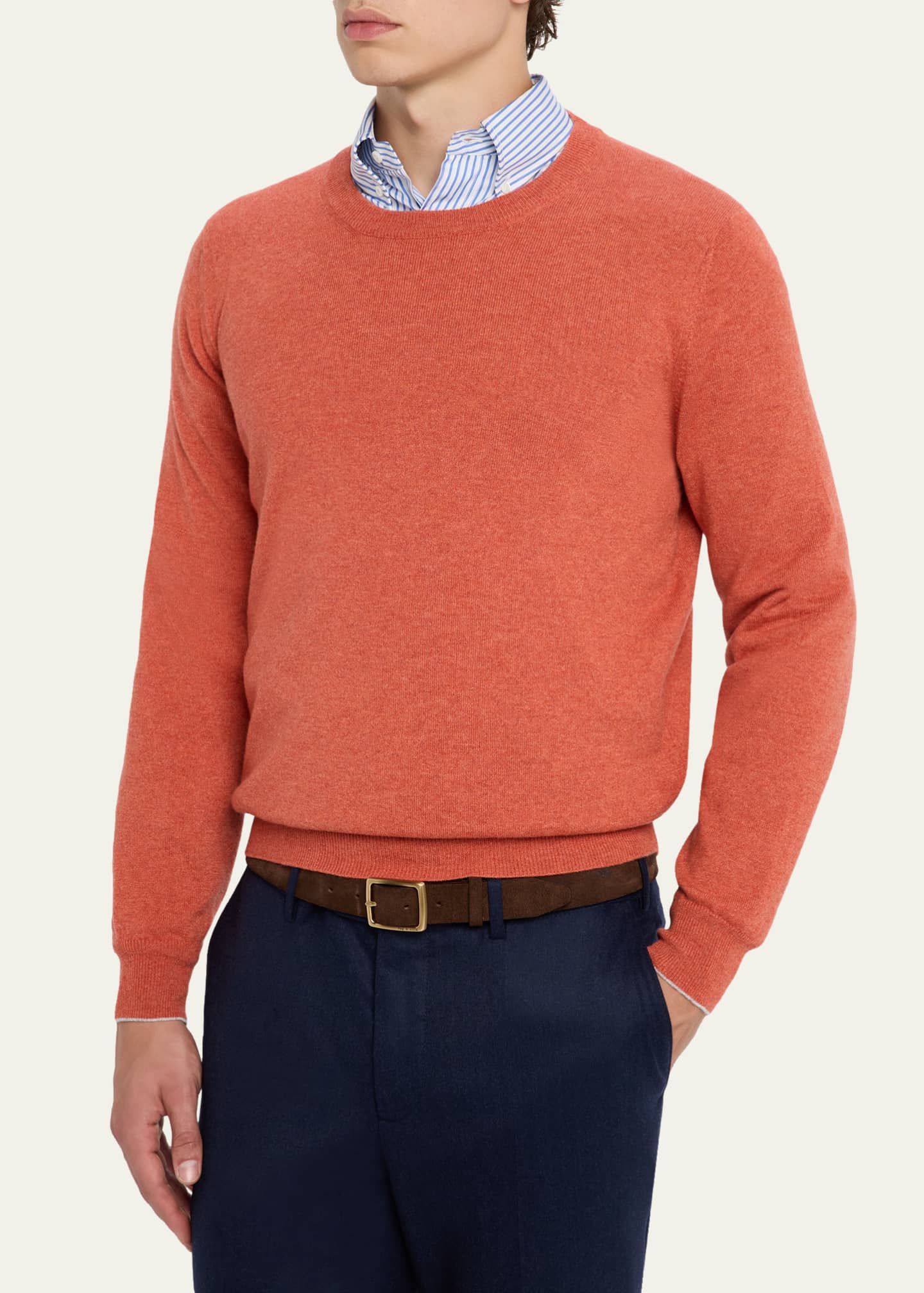 Brunello Cucinelli Men's Cashmere Crewneck Sweater - Bergdorf Goodman