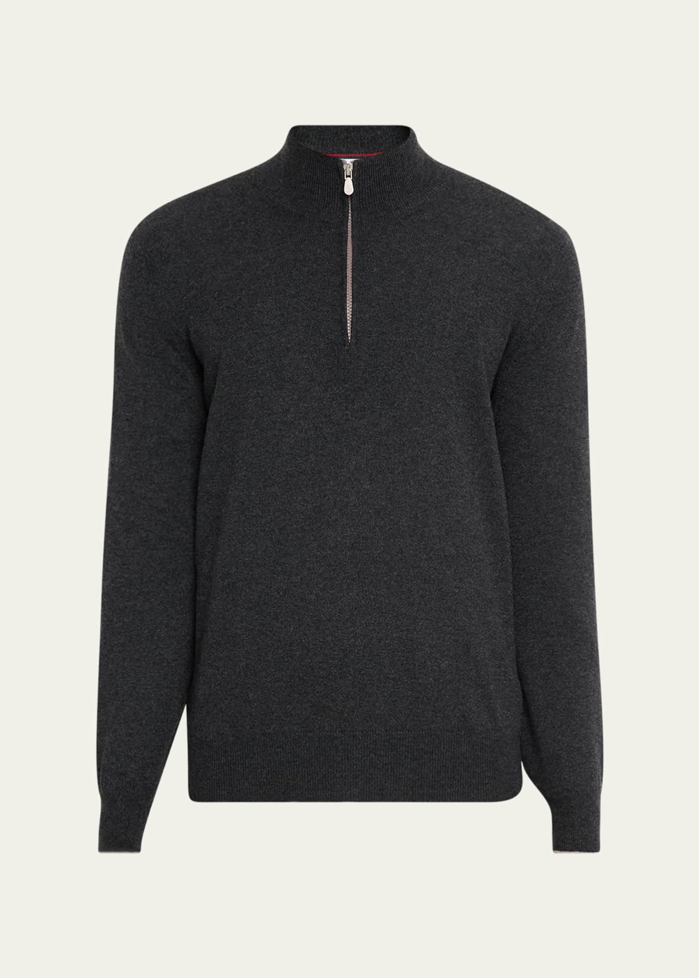 Brunello Cucinelli Men's Cashmere Quarter-Zip Sweater - Bergdorf