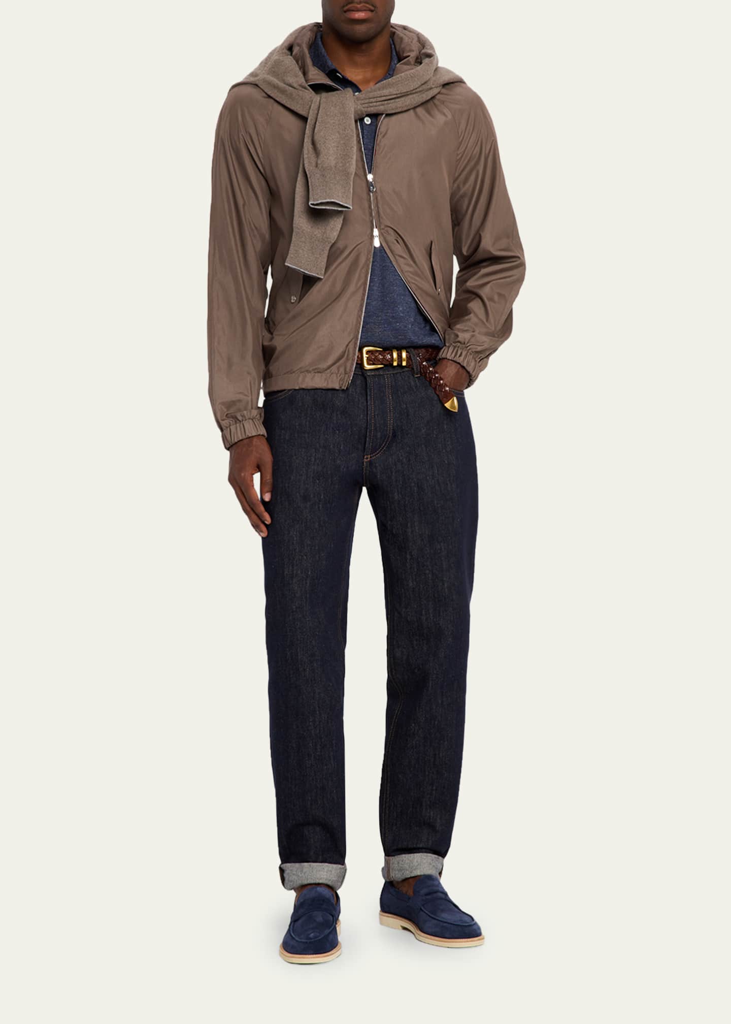 Brunello Cucinelli Men's Cashmere Quarter-Zip Sweater - Bergdorf
