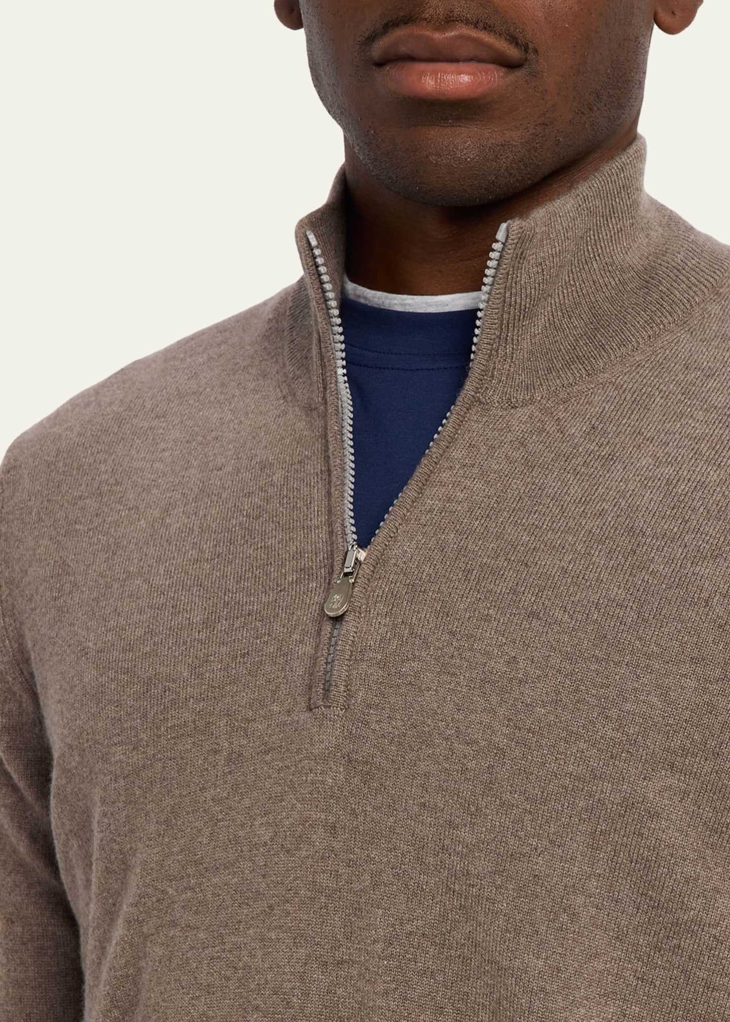 BRUNELLO CUCINELLI カシミヤ ジップアップセーター Brunello Cucinelli Men's Cashmere Quarter-Zip Sweater - Bergdorf