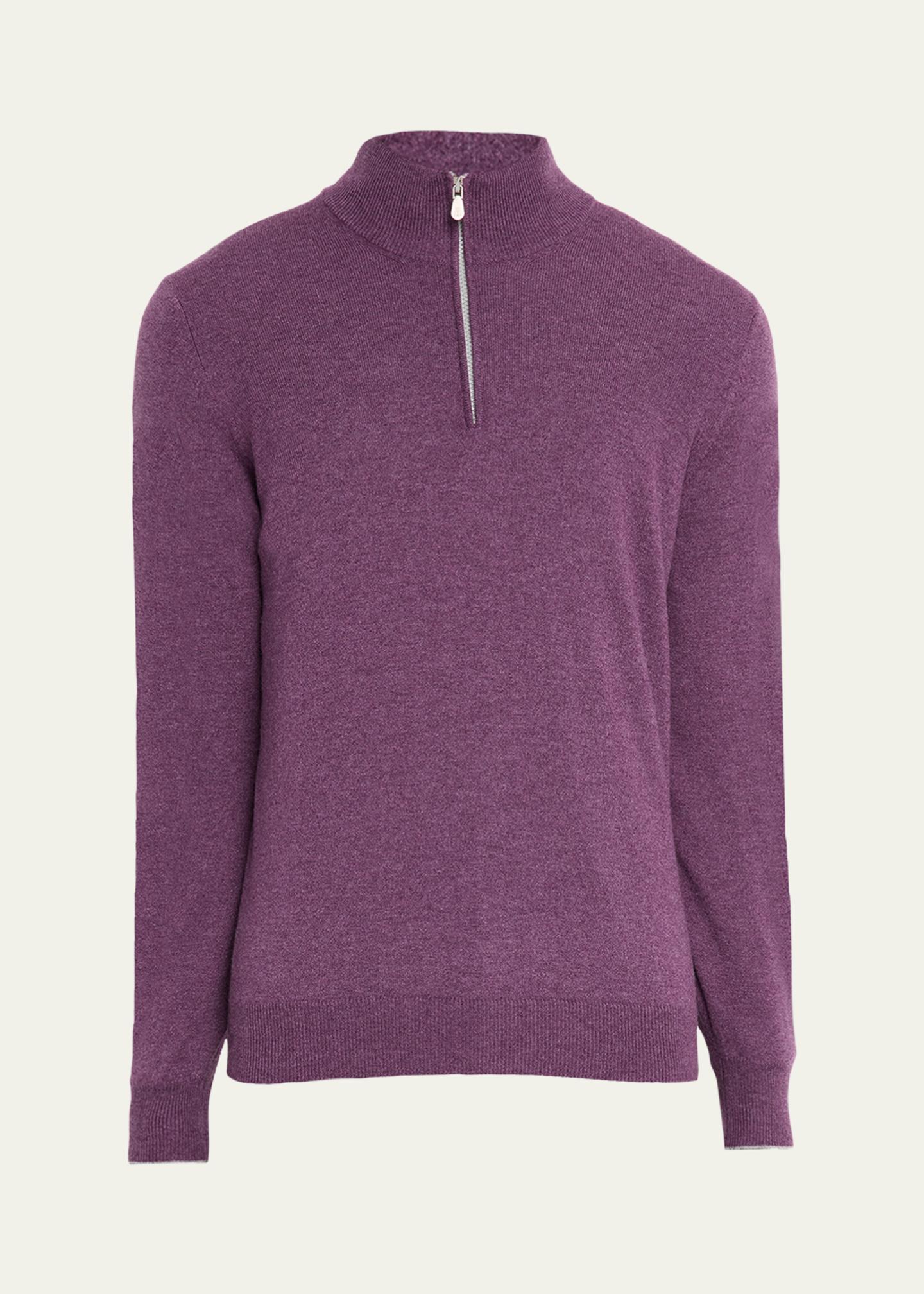 Brunello Cucinelli Men's Cashmere Quarter-Zip Sweater - Bergdorf