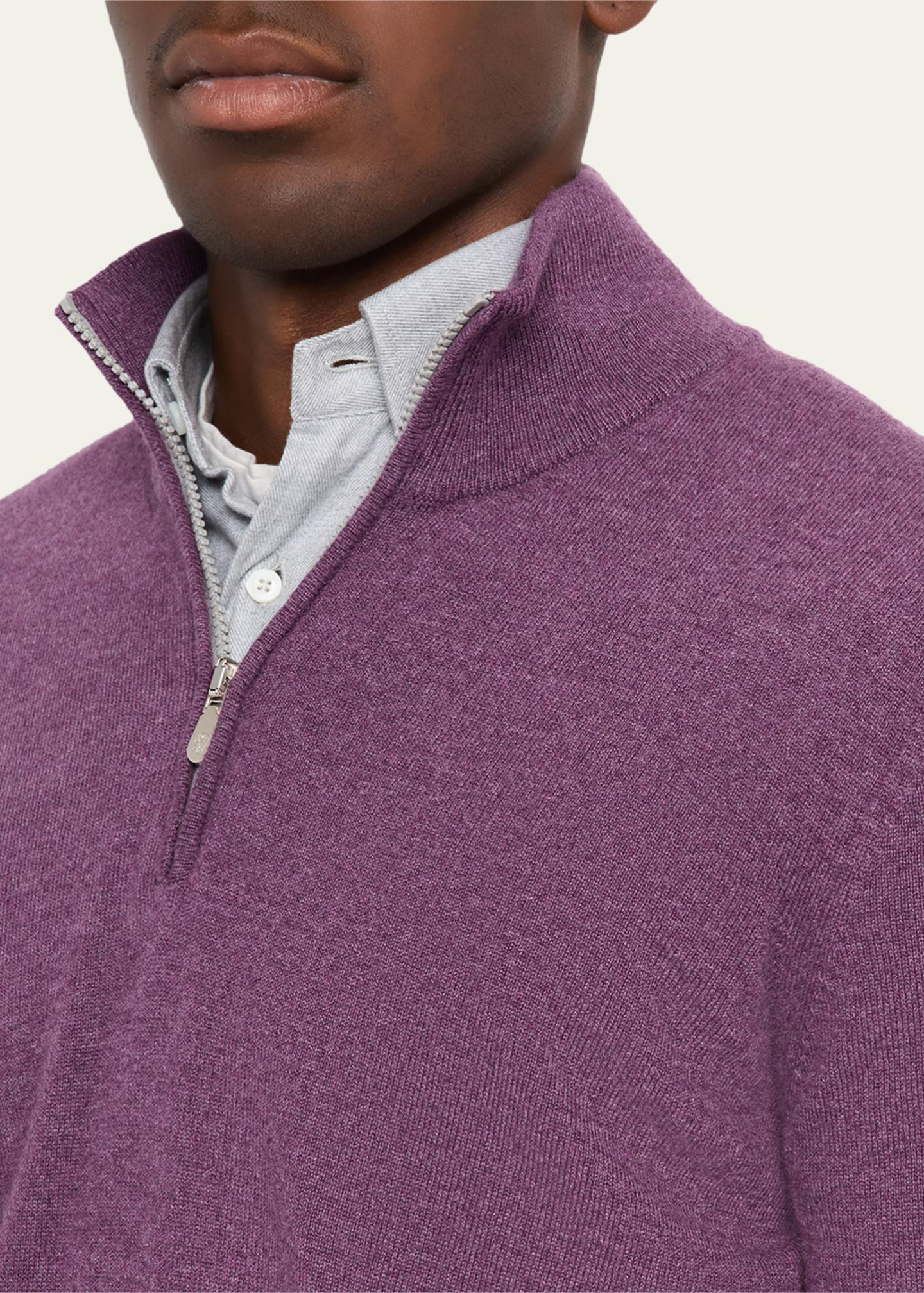 Brunello Cucinelli Men's Cashmere Quarter-Zip Sweater - Bergdorf