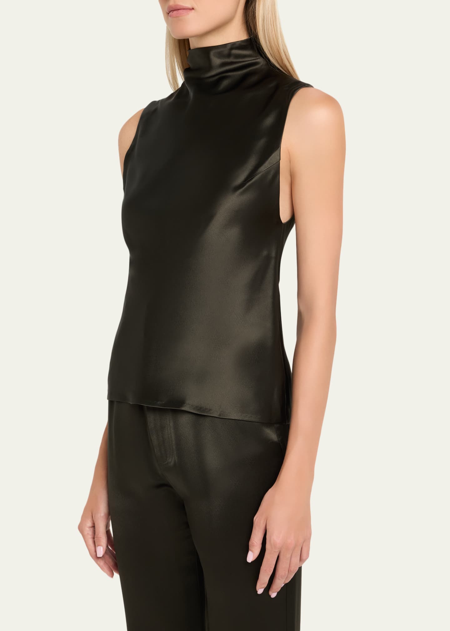 Nanushka Colson Satin Cowl-Neck Top Image 4 of 5