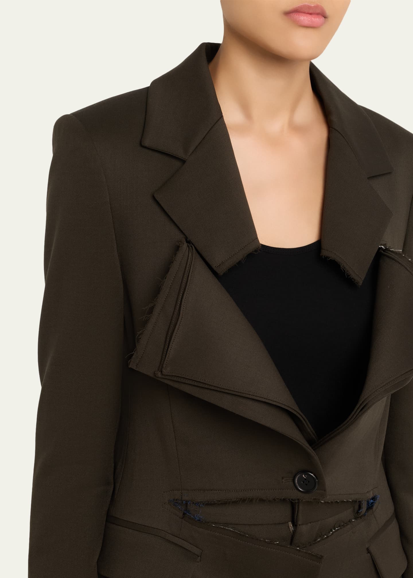 ジャケット Single-Breasted Slashed Blazer Monse Slashed Single-Breasted Blazer Jacket - Bergdorf Goodman