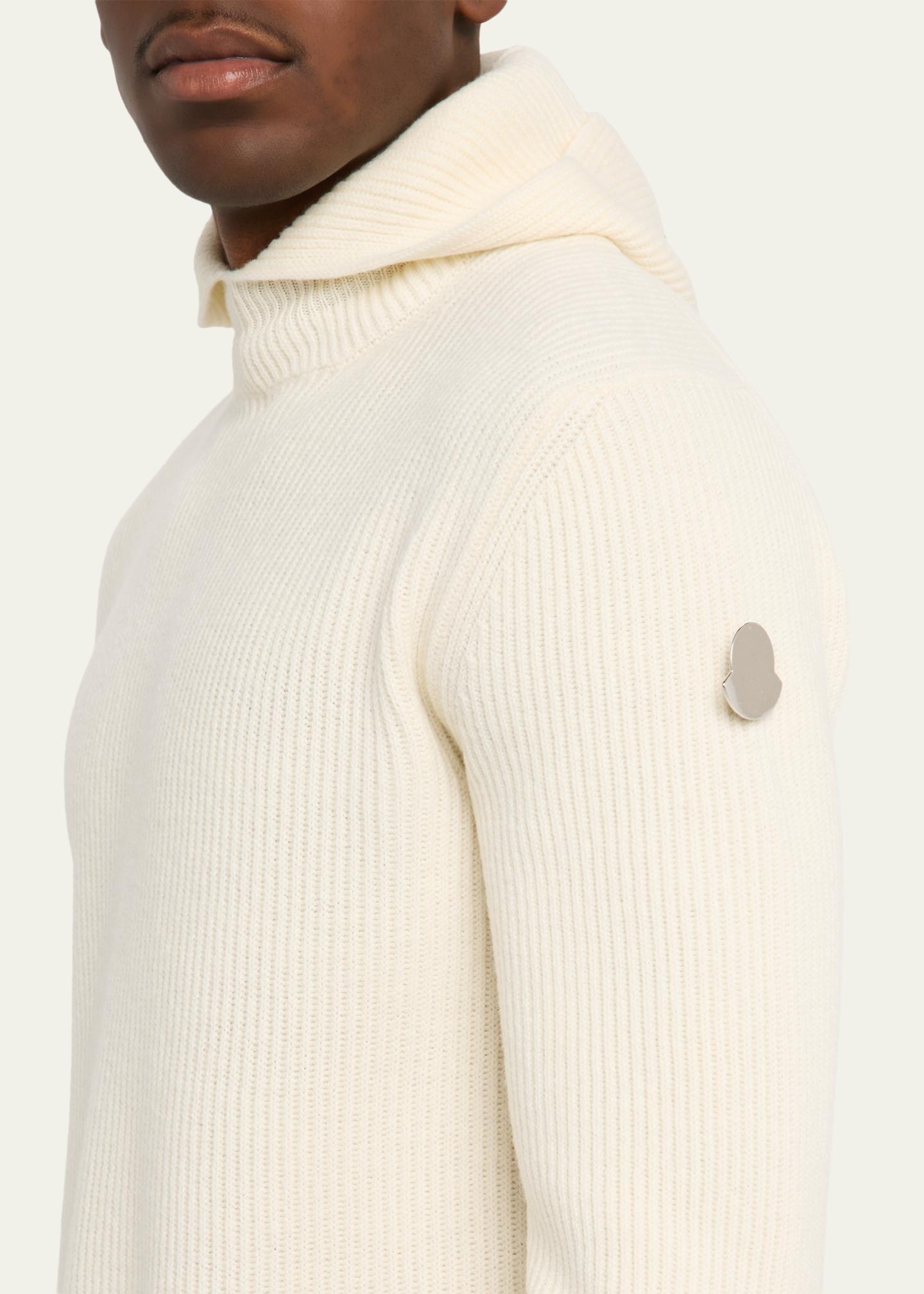 Moncler Genius x JIL SANDER Men's Wool Rib Hoodie - Bergdorf Goodman