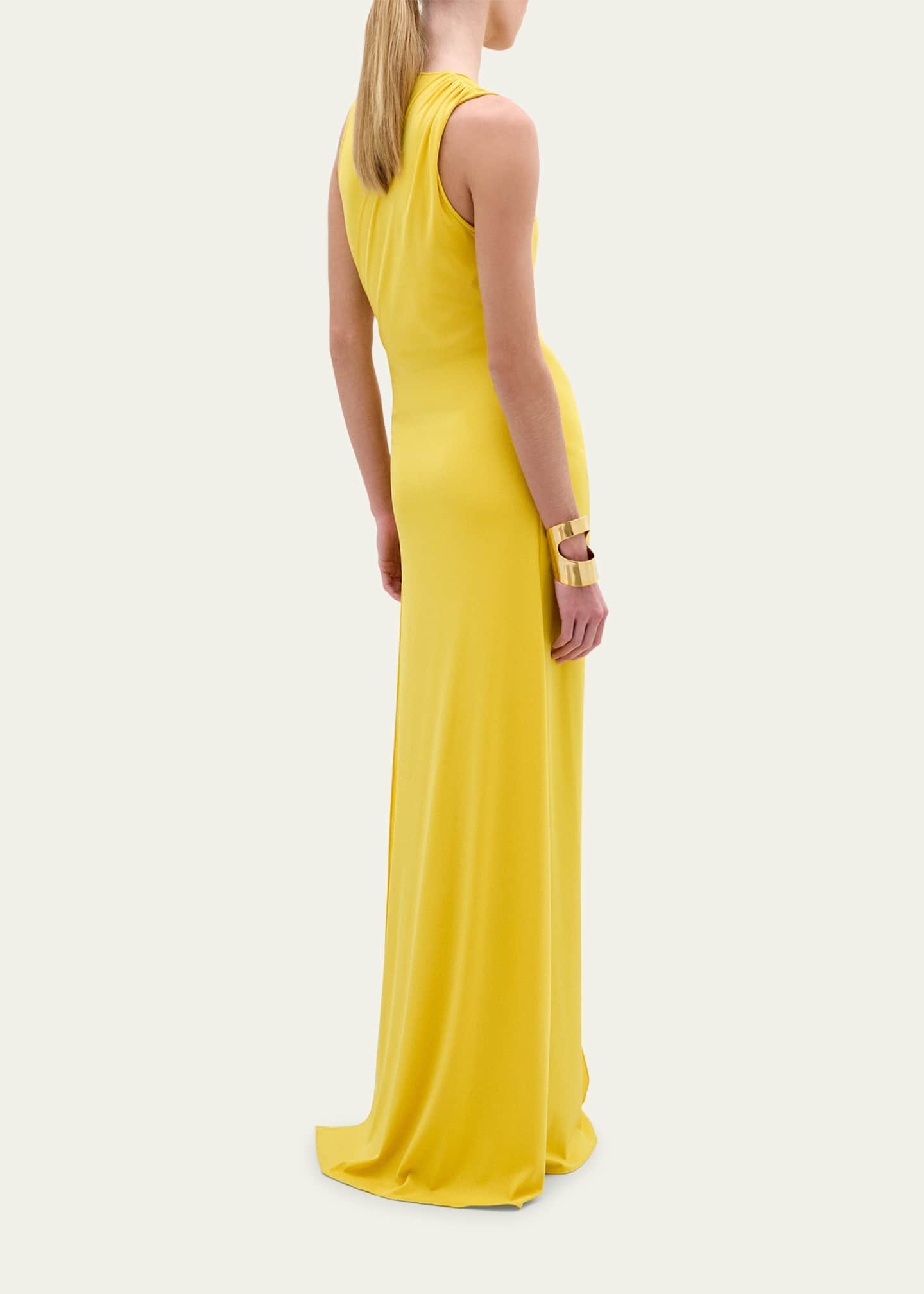 Silvia Tcherassi Fadila Gathered Jersey Maxi Dress