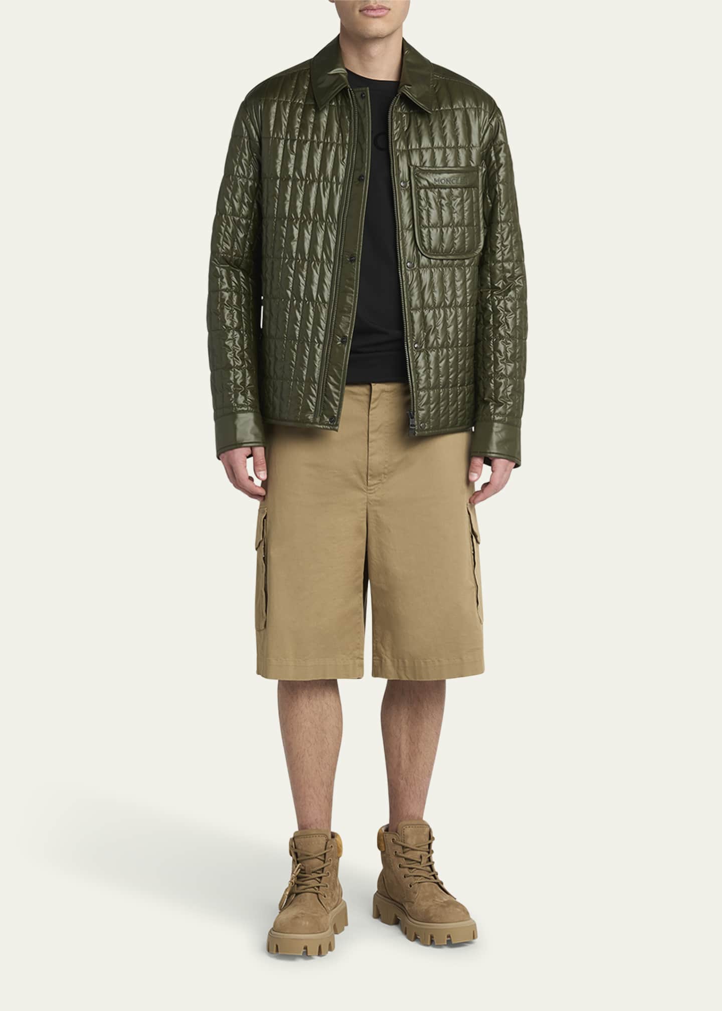 Moncler Men's Poiliot Quilted Down Shirt Jacket Image 2 of 5