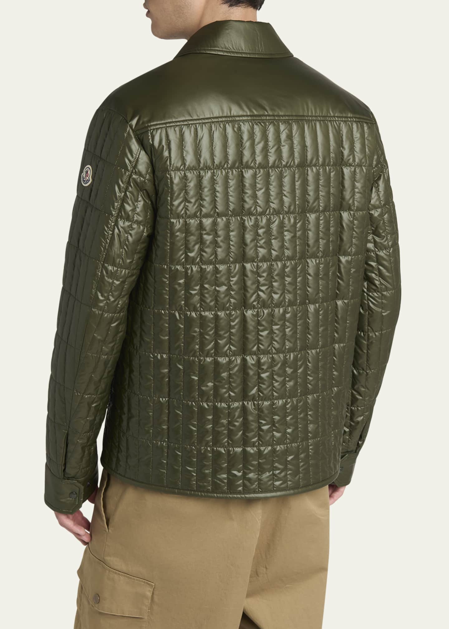 Moncler Men's Poiliot Quilted Down Shirt Jacket Image 3 of 5