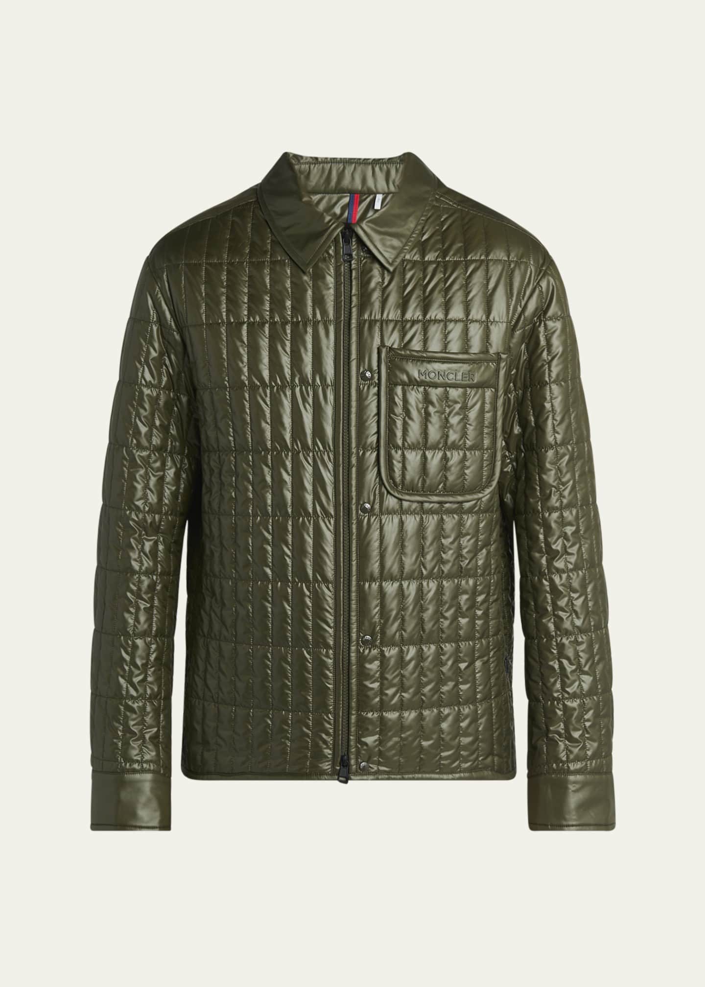 Moncler Men's Poiliot Quilted Down Shirt Jacket Image 1 of 5