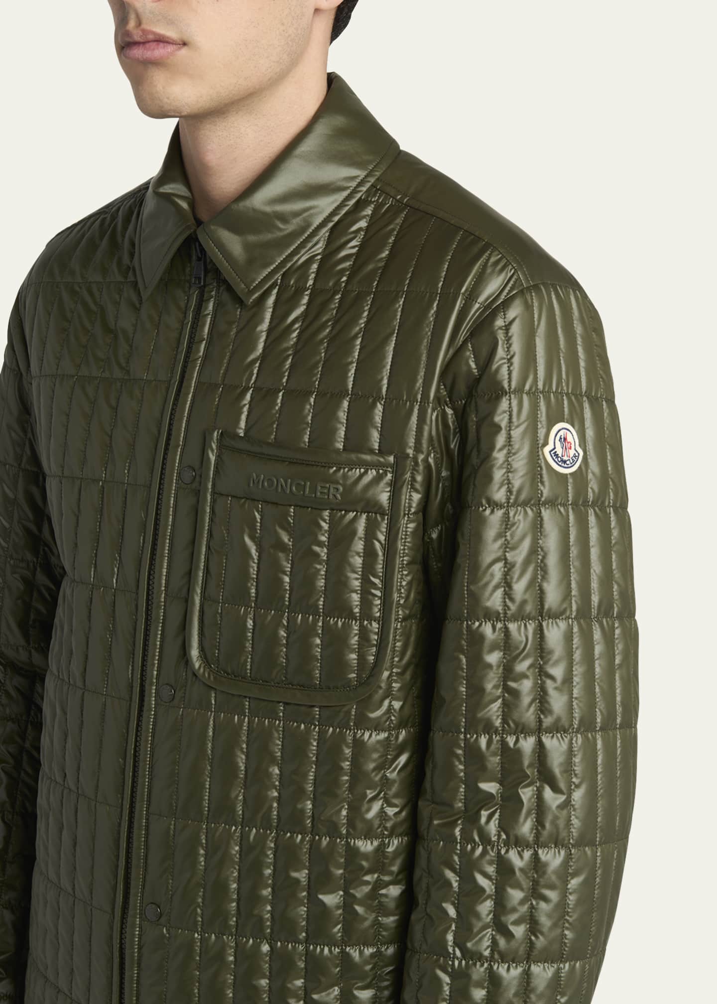 Moncler Men's Poiliot Quilted Down Shirt Jacket Image 5 of 5