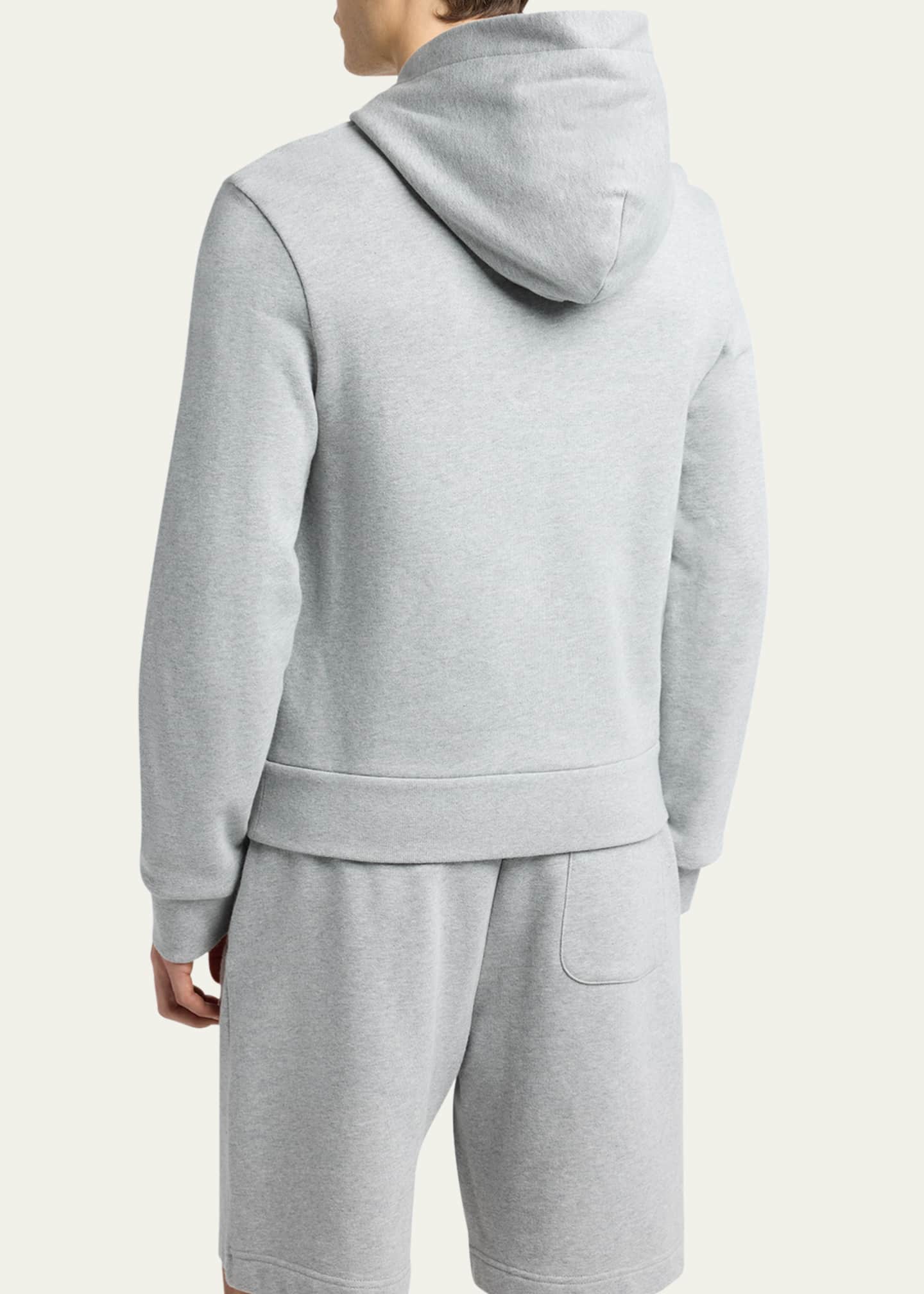Moncler Men's Chenille-Logo Full-Zip Hoodie - Bergdorf Goodman
