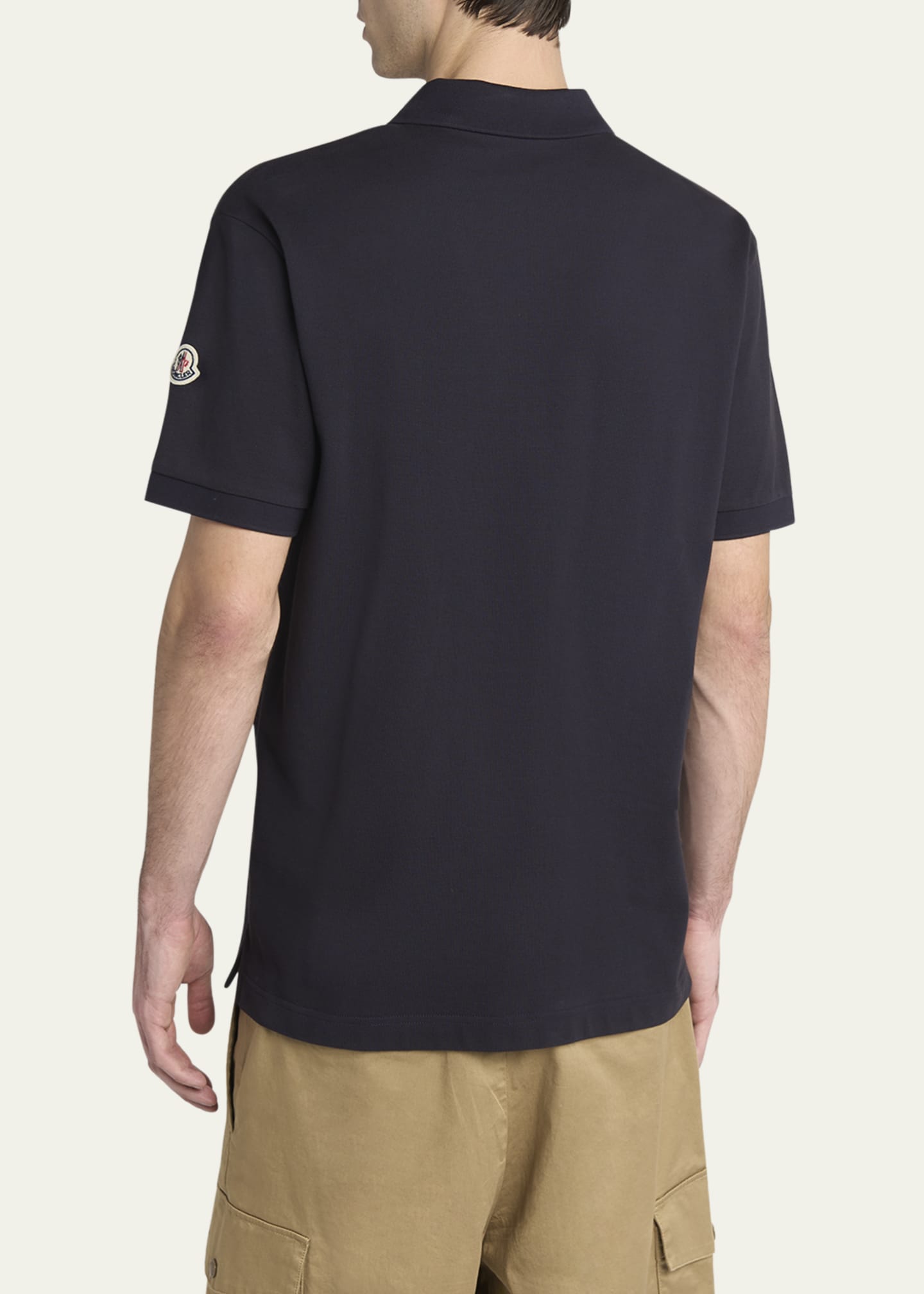 Moncler Men's Cotton Archive Logo Polo Shirt - Bergdorf Goodman