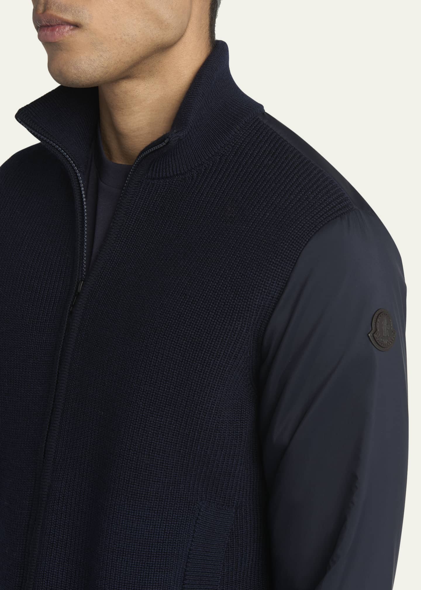 Moncler Men's Chinon Ribbed Full-Zip Jacket Image 5 of 5