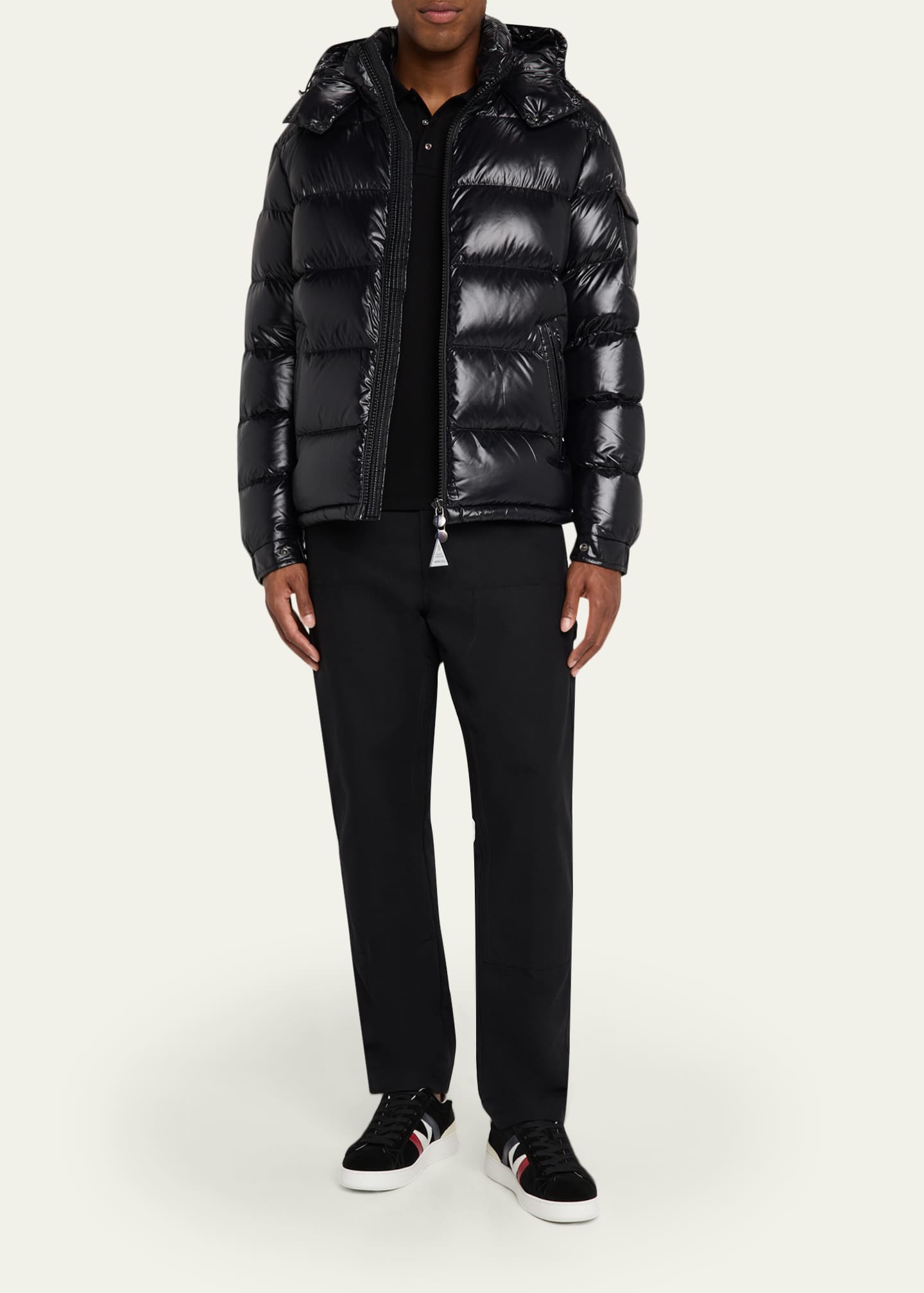Moncler Men's Maya Hooded Short Down Puffer Jacket Image 2 of 5