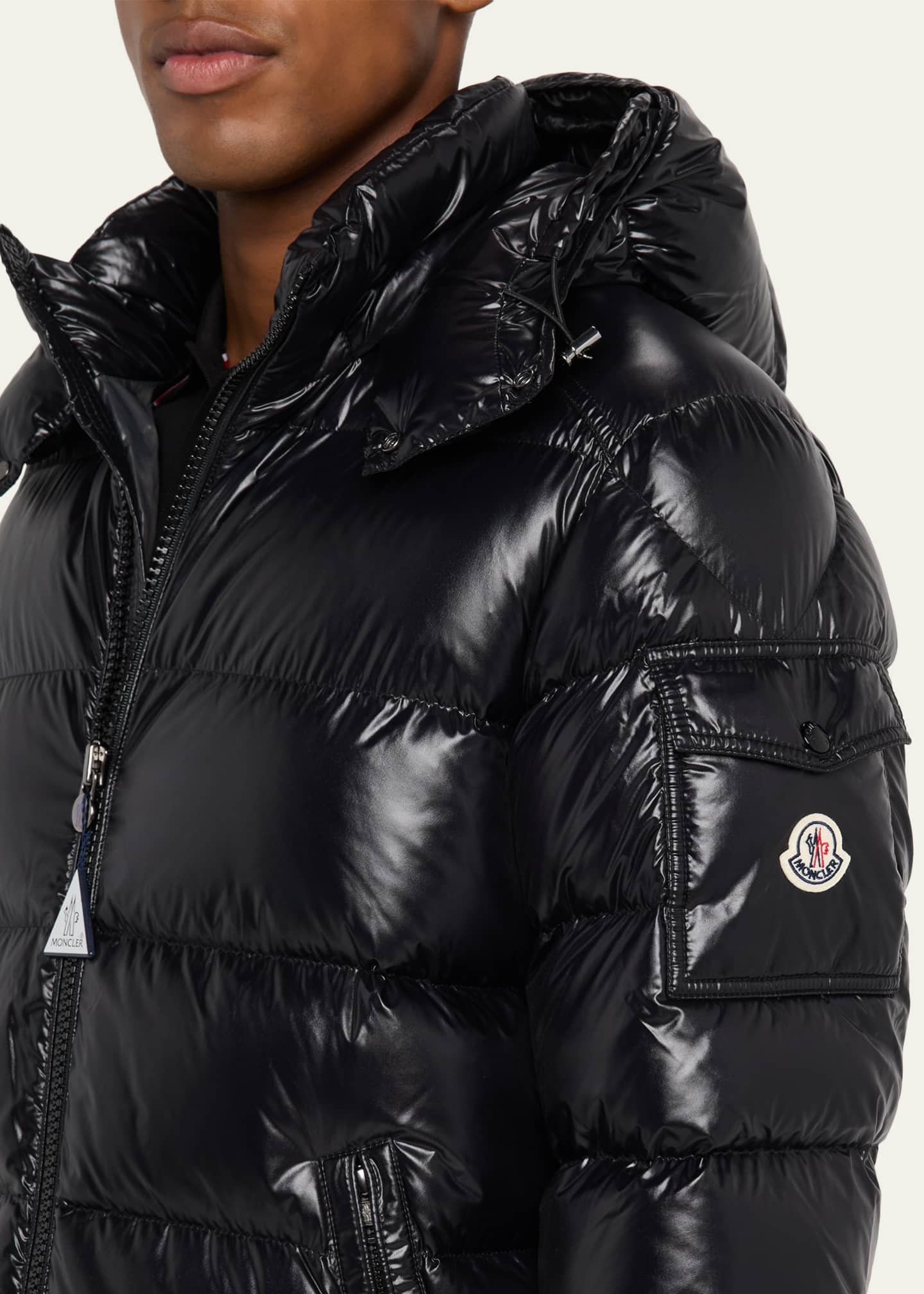Moncler Men's Maya Hooded Short Down Puffer Jacket Image 5 of 5