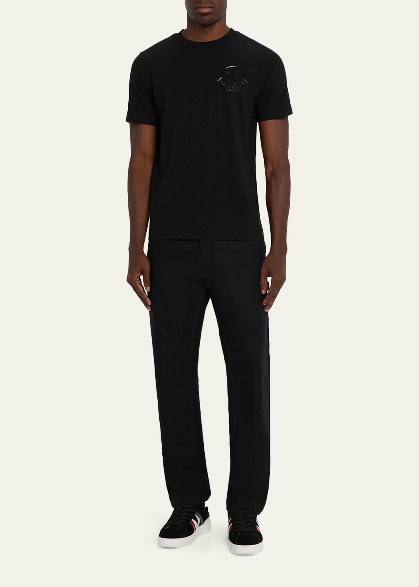 Moncler Men's Glossy Logo Crewneck T-Shirt - Bergdorf Goodman