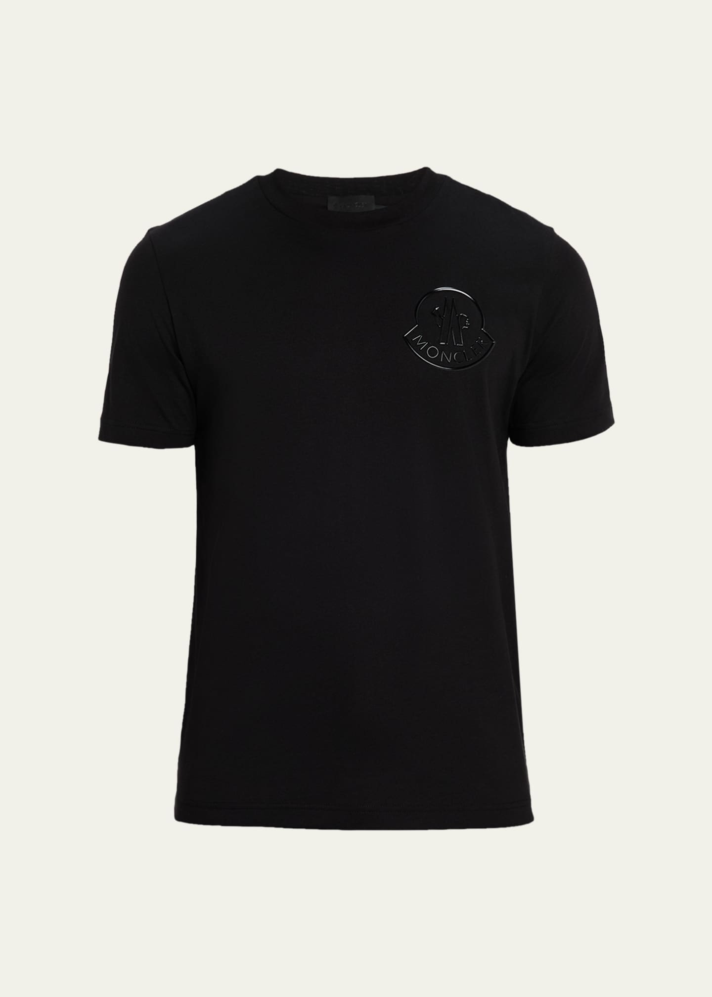 Moncler Men's Glossy Logo Crewneck T-Shirt - Bergdorf Goodman