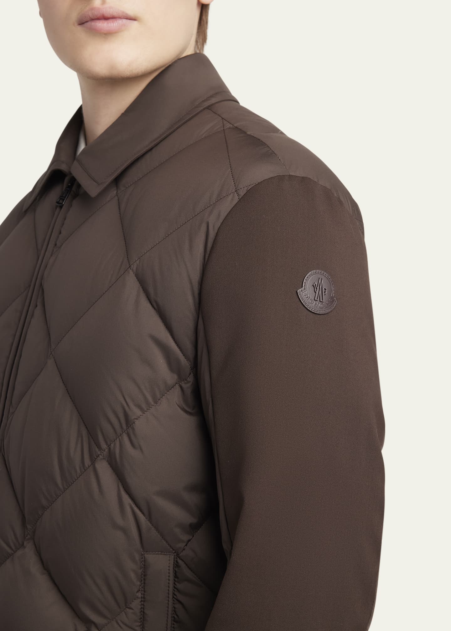 【関税＆送料込み】Moncler Diamond Quilted Jacket Moncler Men's Edit Diamond Quilt Aiguille Shirt Jacket