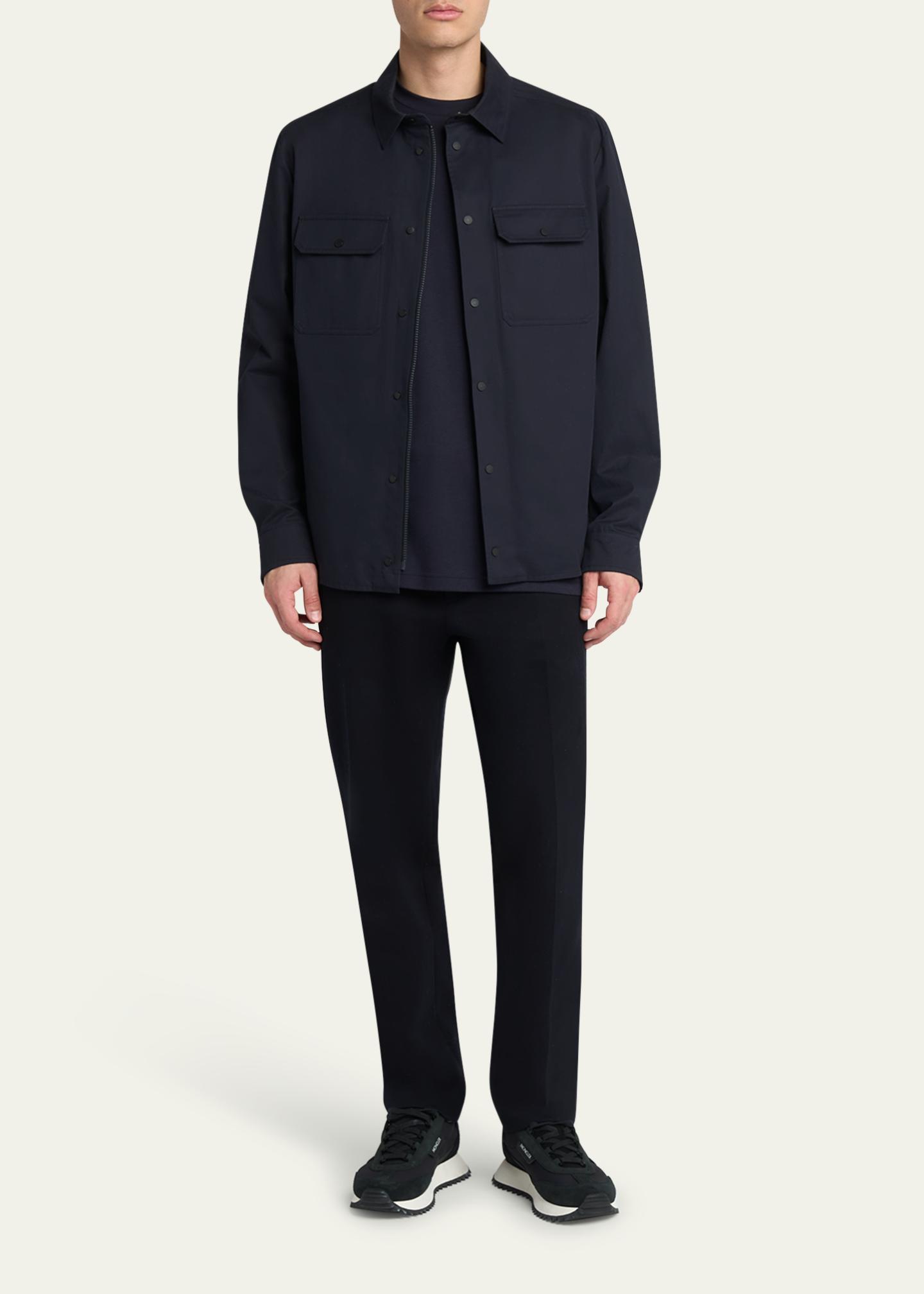 モンクレール　オックスフォードシャツ Moncler Men's Gabardine Snap-Front Overshirt - Bergdorf Goodman