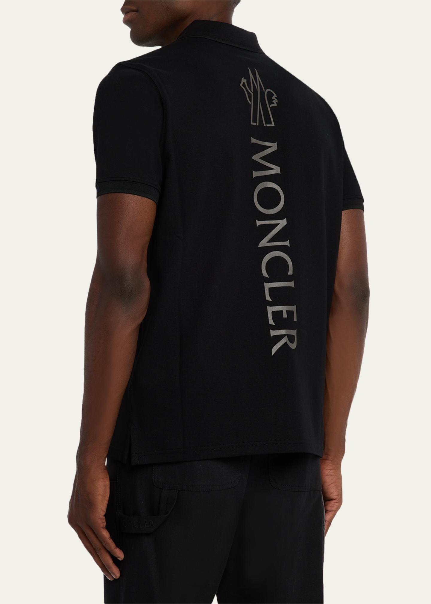 Moncler Men's Cotton Tonal Logo Polo Shirt - Bergdorf Goodman
