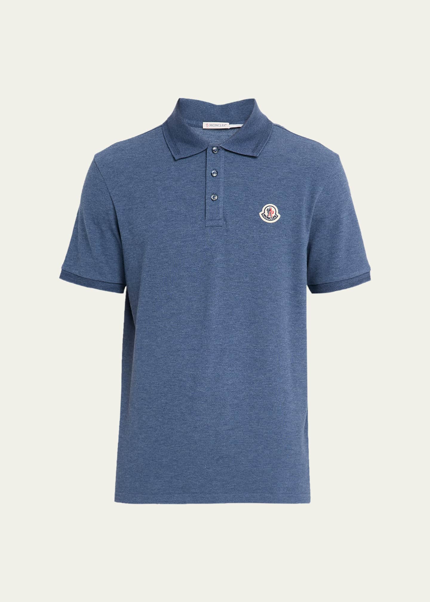 Moncler Men's Chest-Logo Pique Polo Shirt - Bergdorf Goodman
