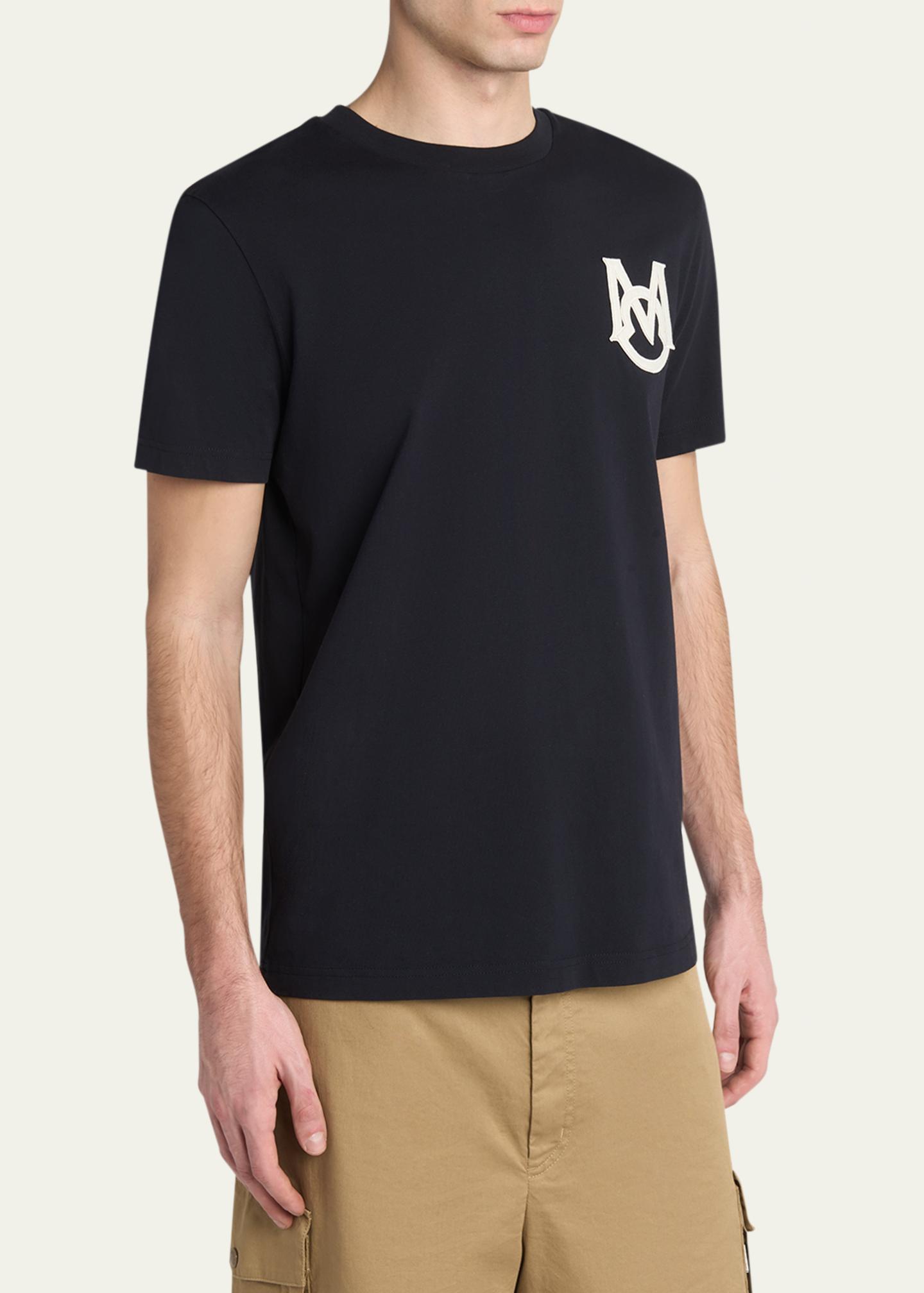 MONCLER MAGLIA T-SHIRT ポケット付き Moncler Men's Monogram Applique Crewneck T-Shirt - Bergdorf Goodman