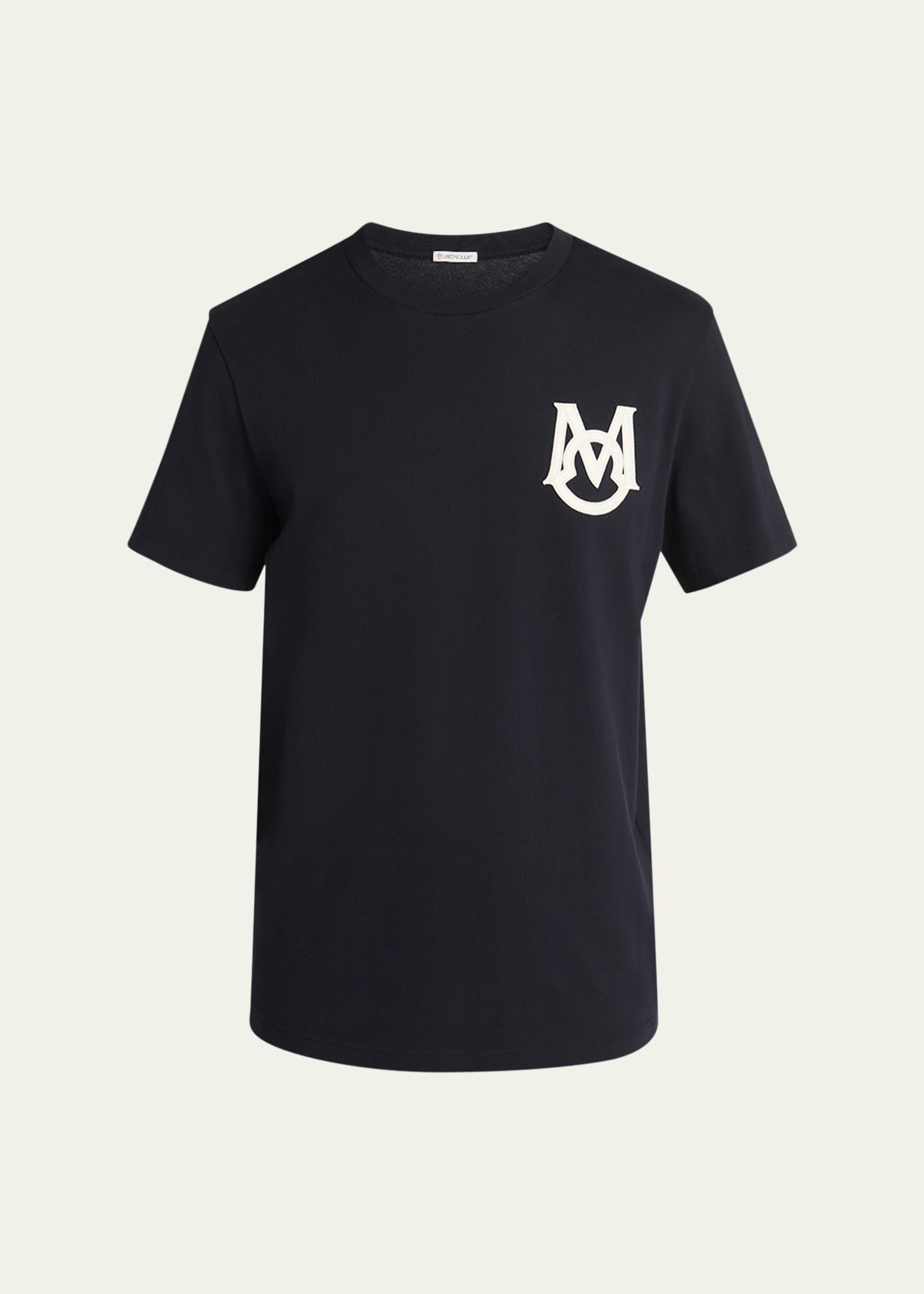 Moncler Men's Monogram Applique Crewneck T-Shirt - Bergdorf Goodman