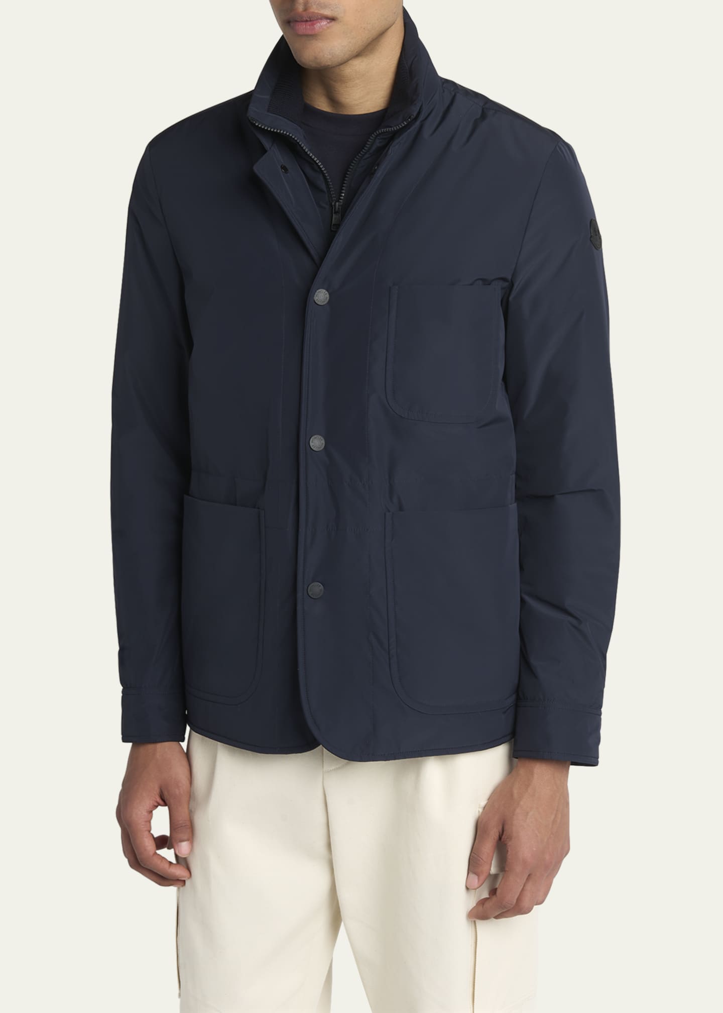 Moncler Men's Edit Navy Brieuc Jacket - Bergdorf Goodman