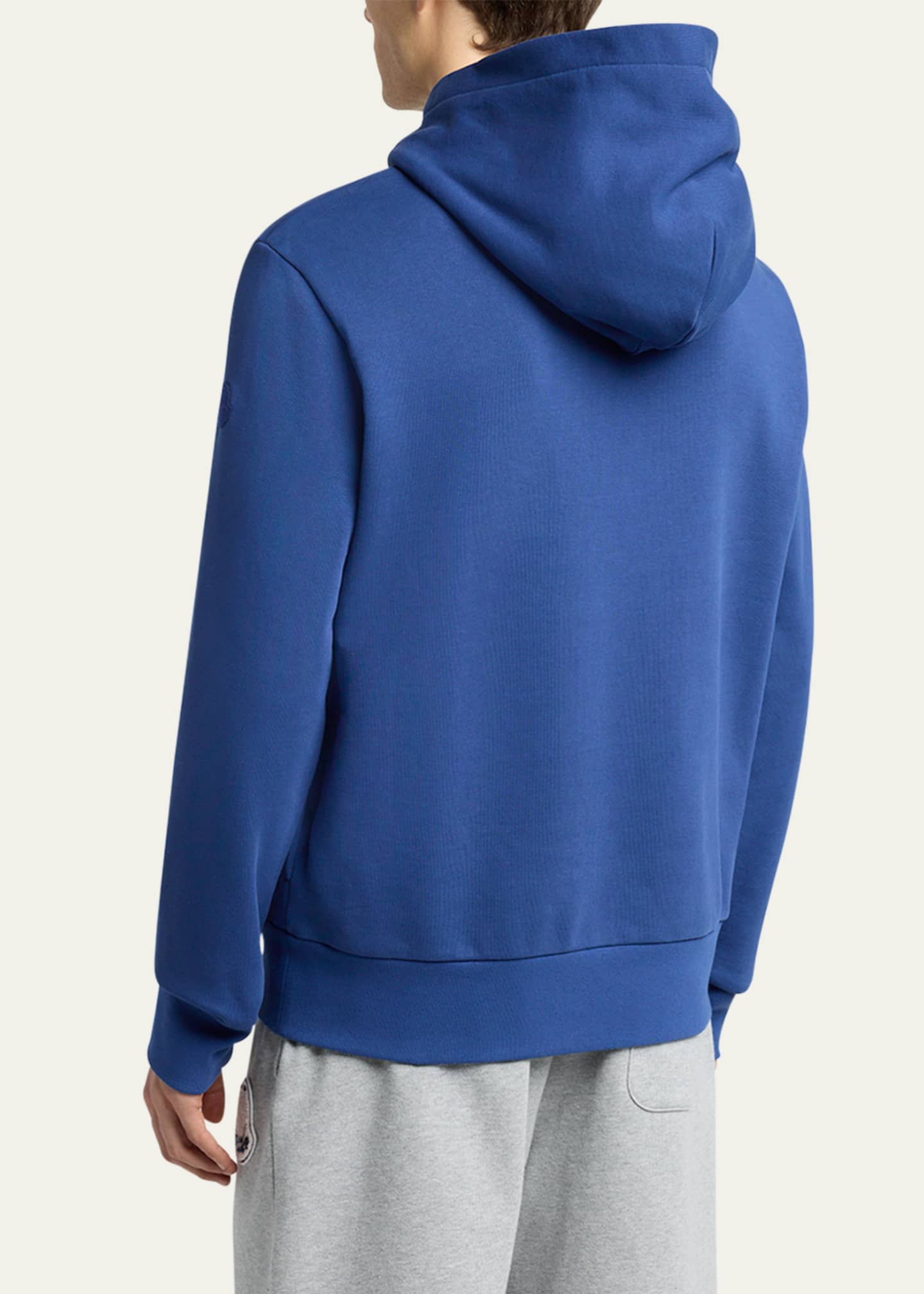 Moncler Men's Chenille Mountain Logo Hoodie - Bergdorf Goodman
