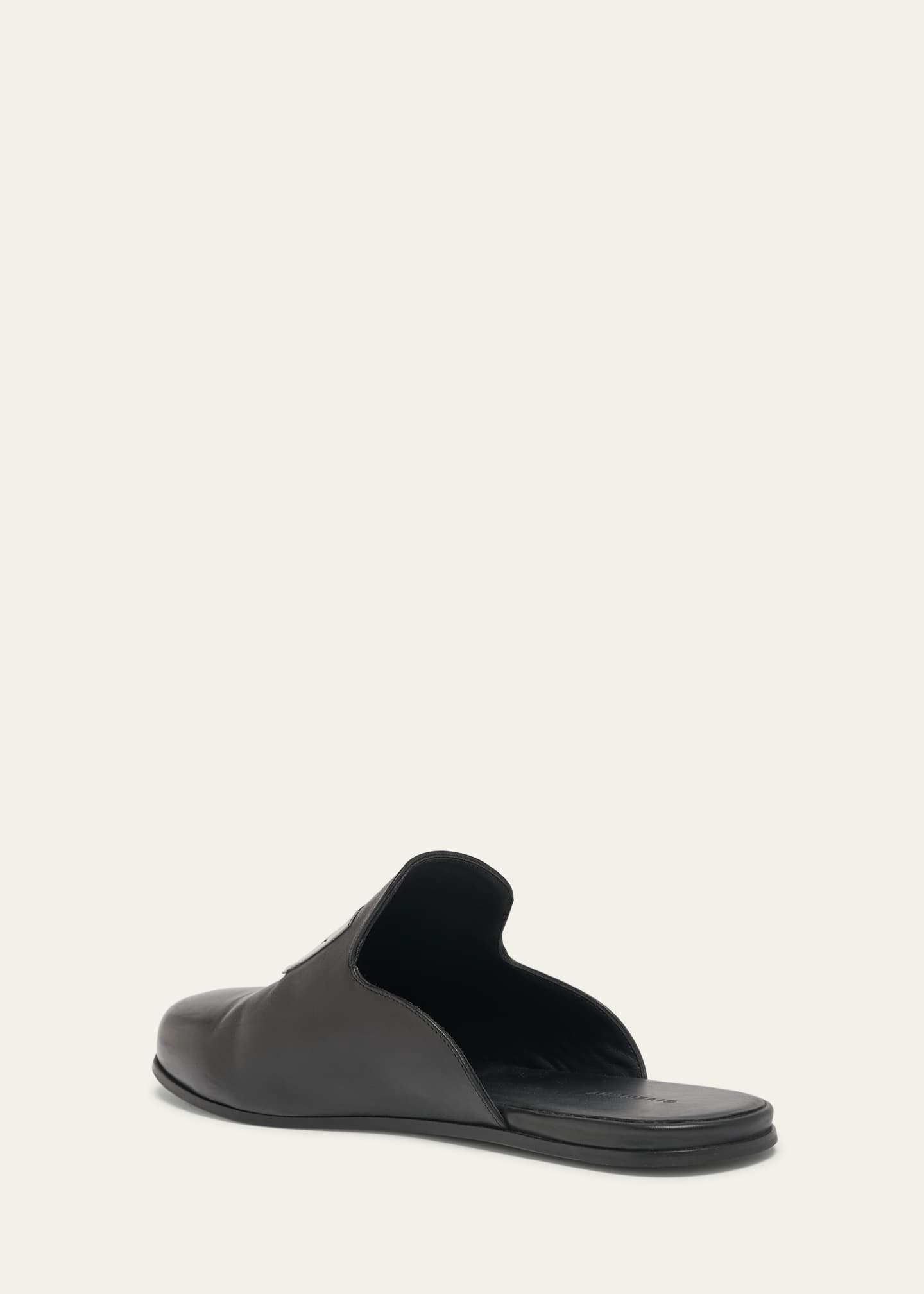 Givenchy Men's Label Leather Mule Slides Image 4 of 6