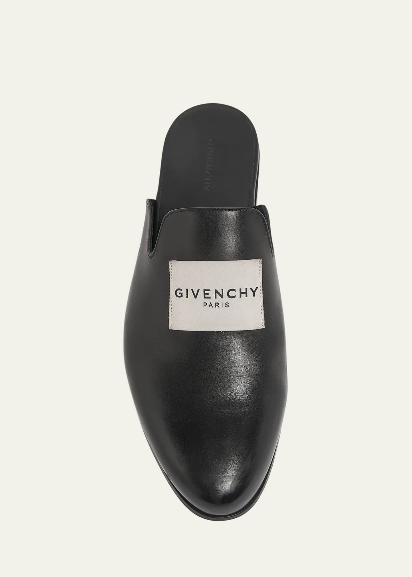Givenchy Men's Label Leather Mule Slides Image 6 of 6