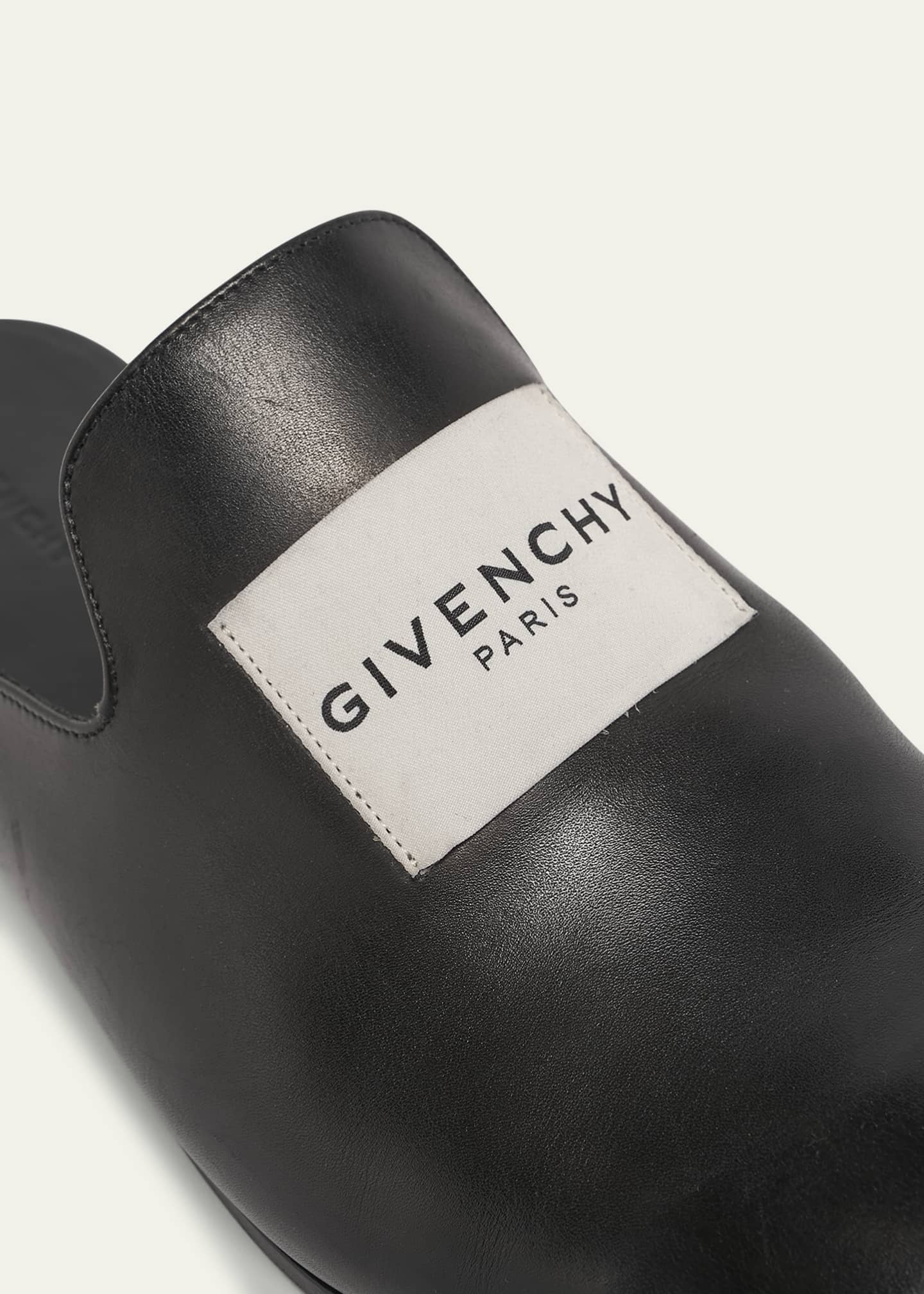 Givenchy Men's Label Leather Mule Slides Image 5 of 6