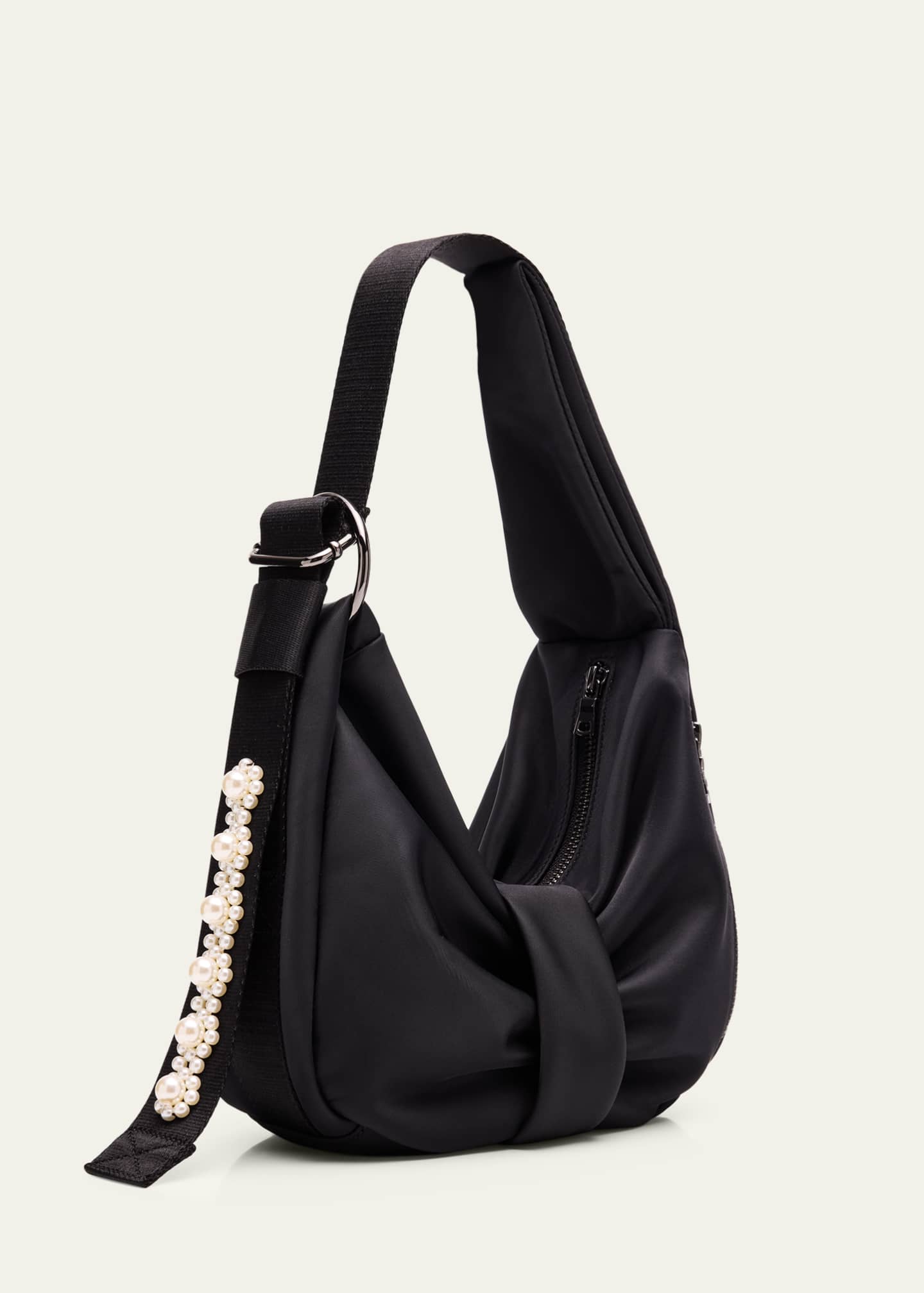 Embellished Bow Sling Shoulder Bag