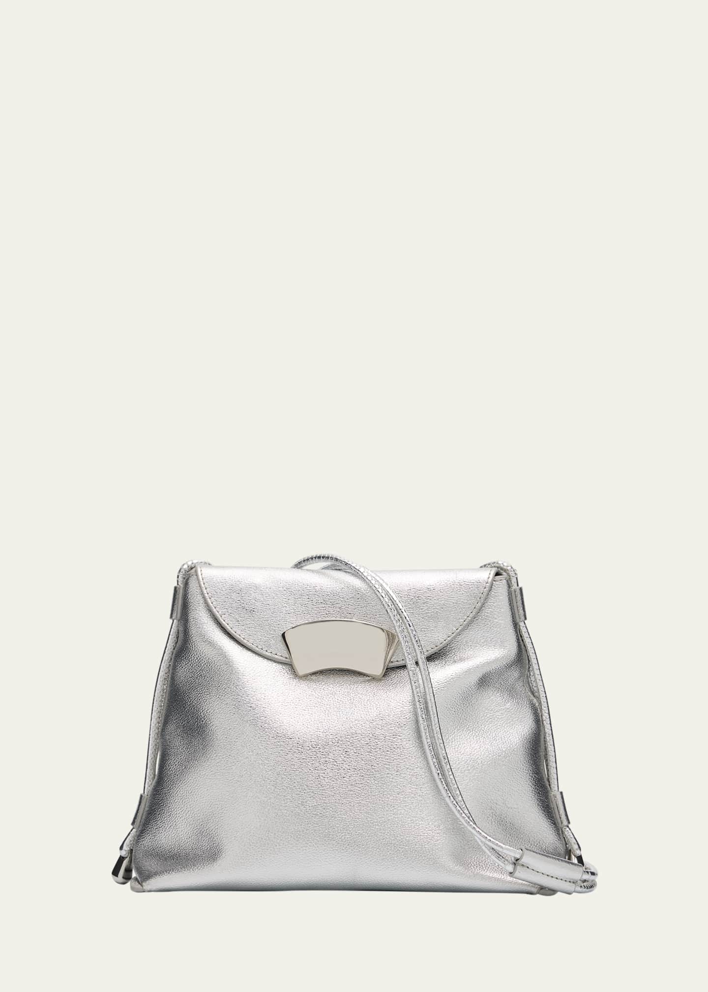 3.1 Phillip Lim ID Petite Soft Metallic Leather Shoulder Bag Image 1 of 6