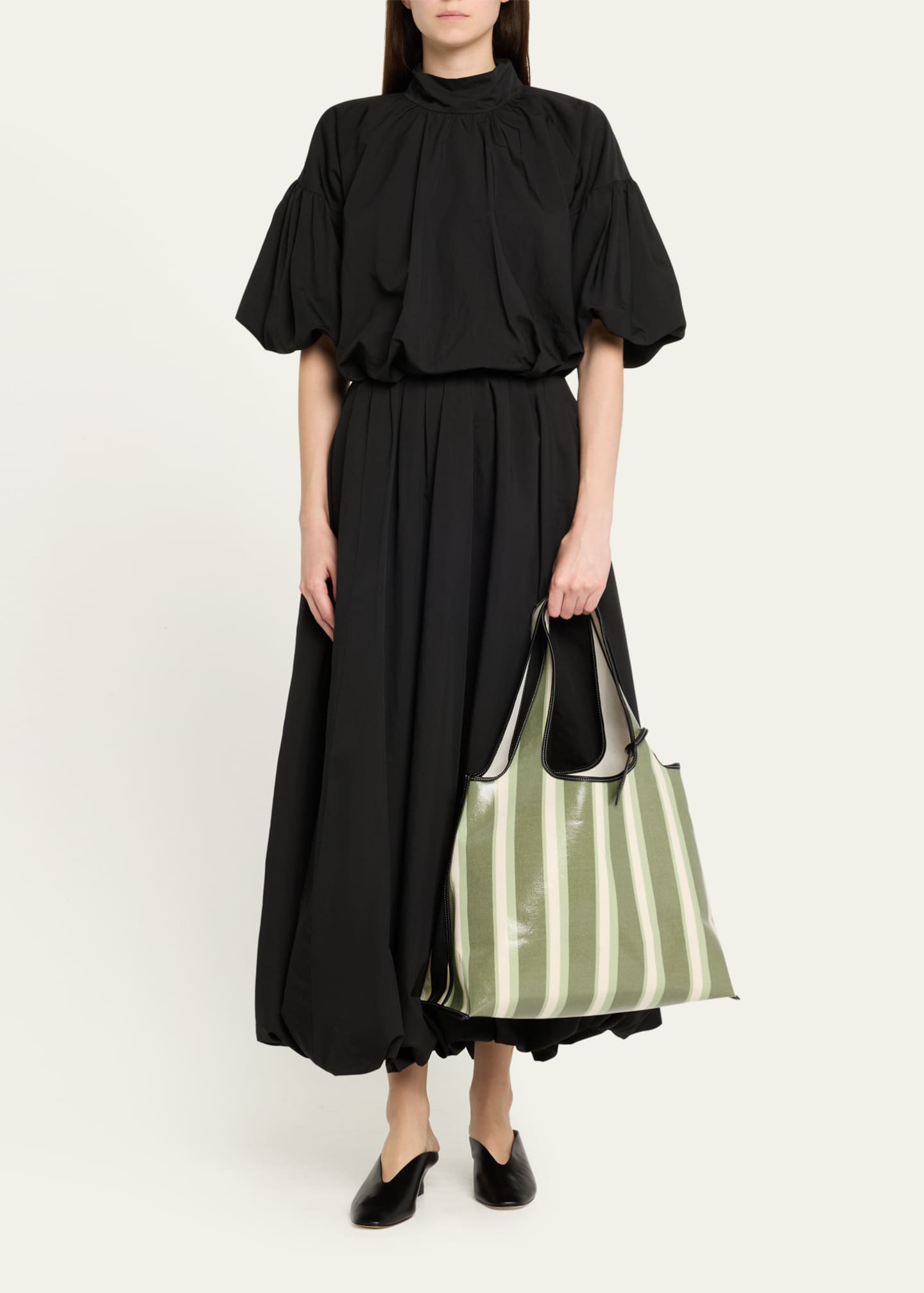 3.1 Phillip Lim Striped Canvas Market Tote Bag Image 5 of 6