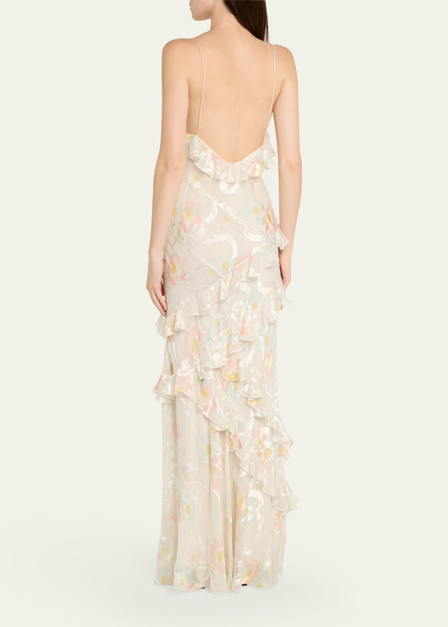 Rialto Asymmetric Ruffle Maxi Dress
