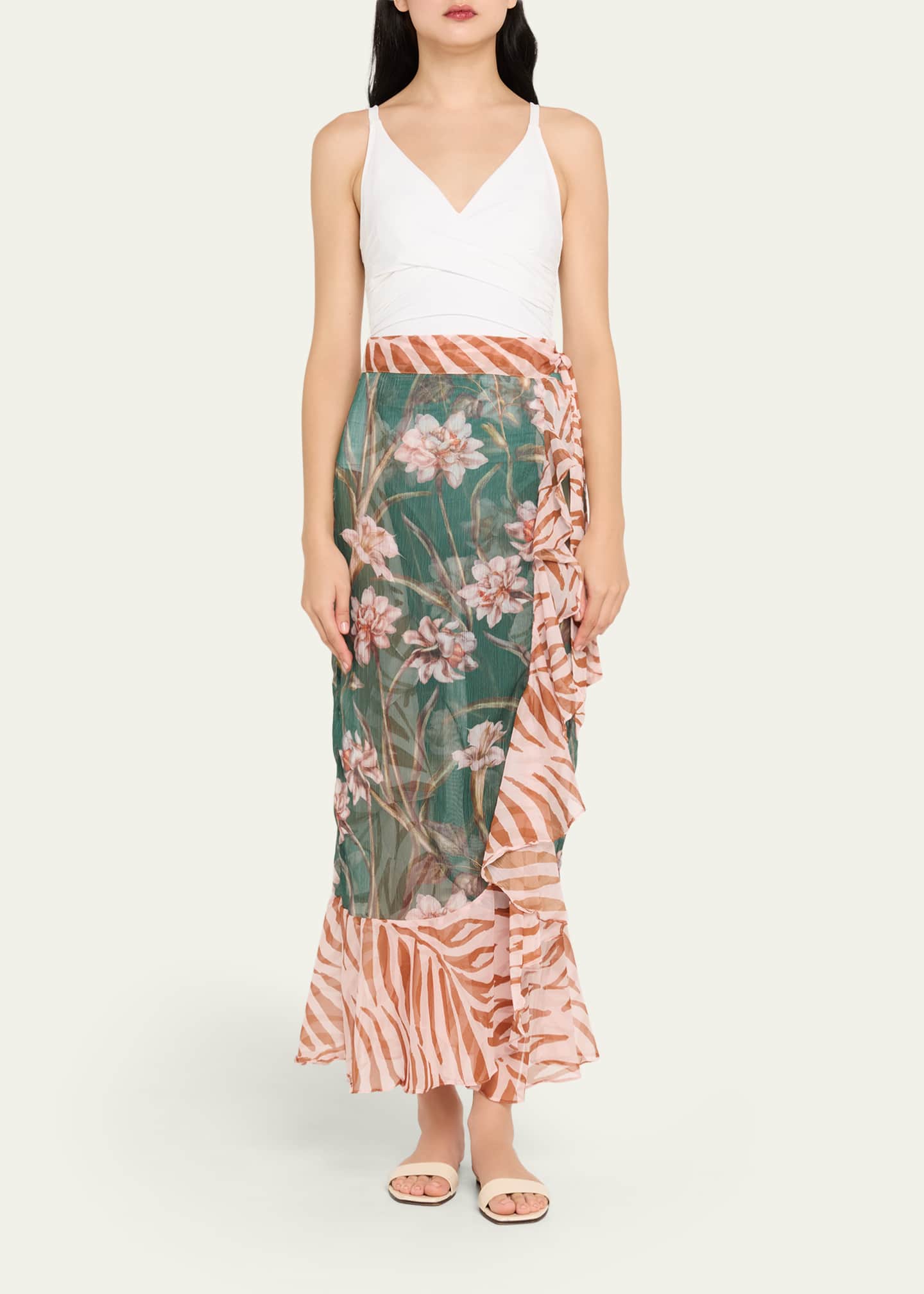 PatBO Botanic Retro Wrap Skirt Image 2 of 5