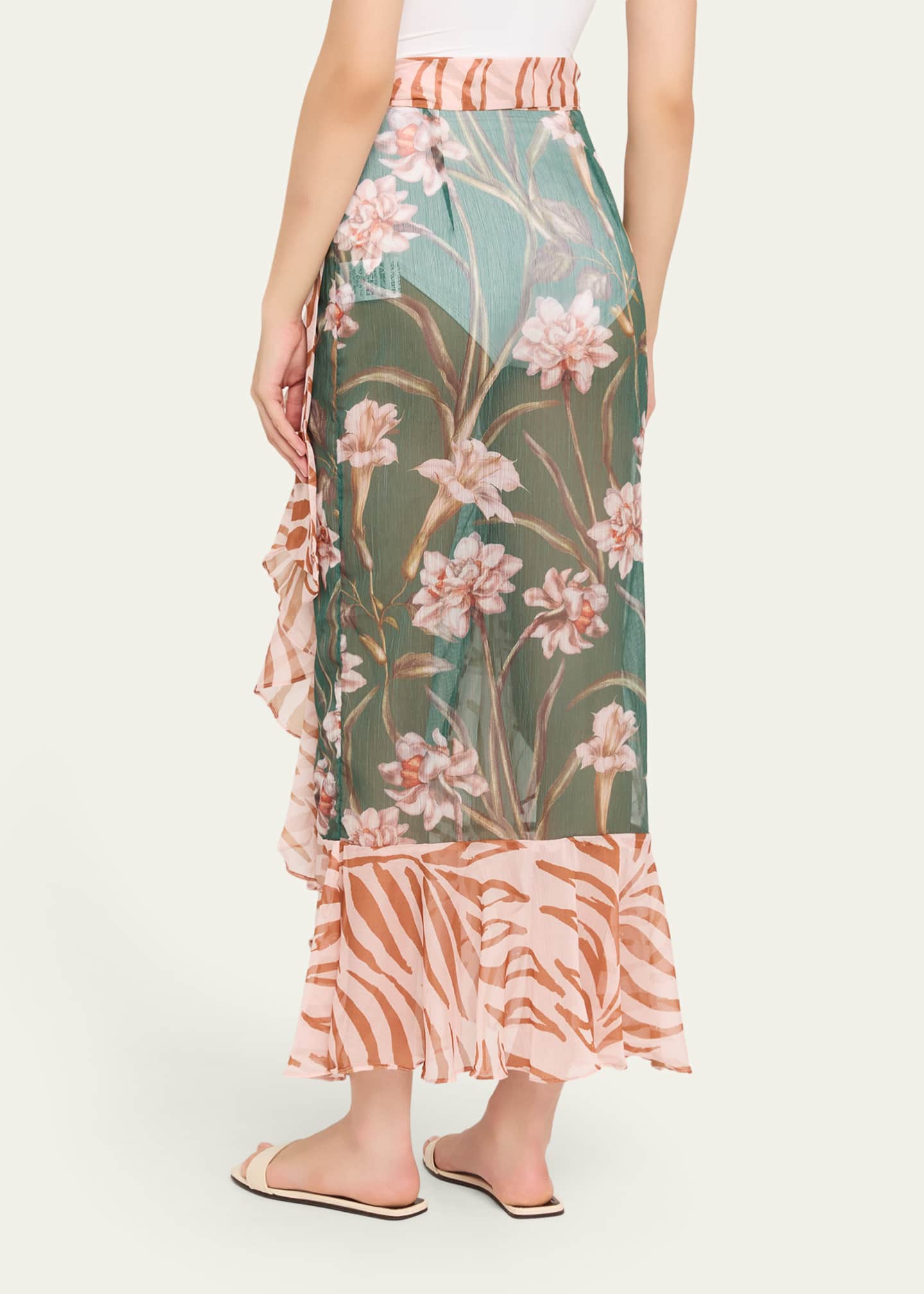 PatBO Botanic Retro Wrap Skirt Image 3 of 5