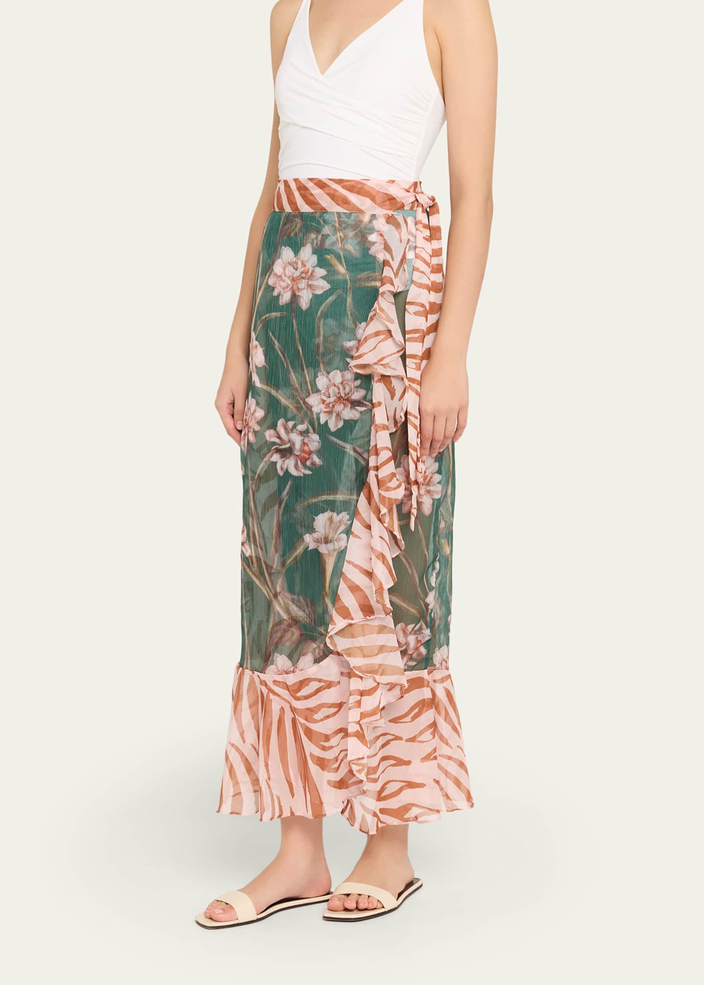PatBO Botanic Retro Wrap Skirt Image 4 of 5