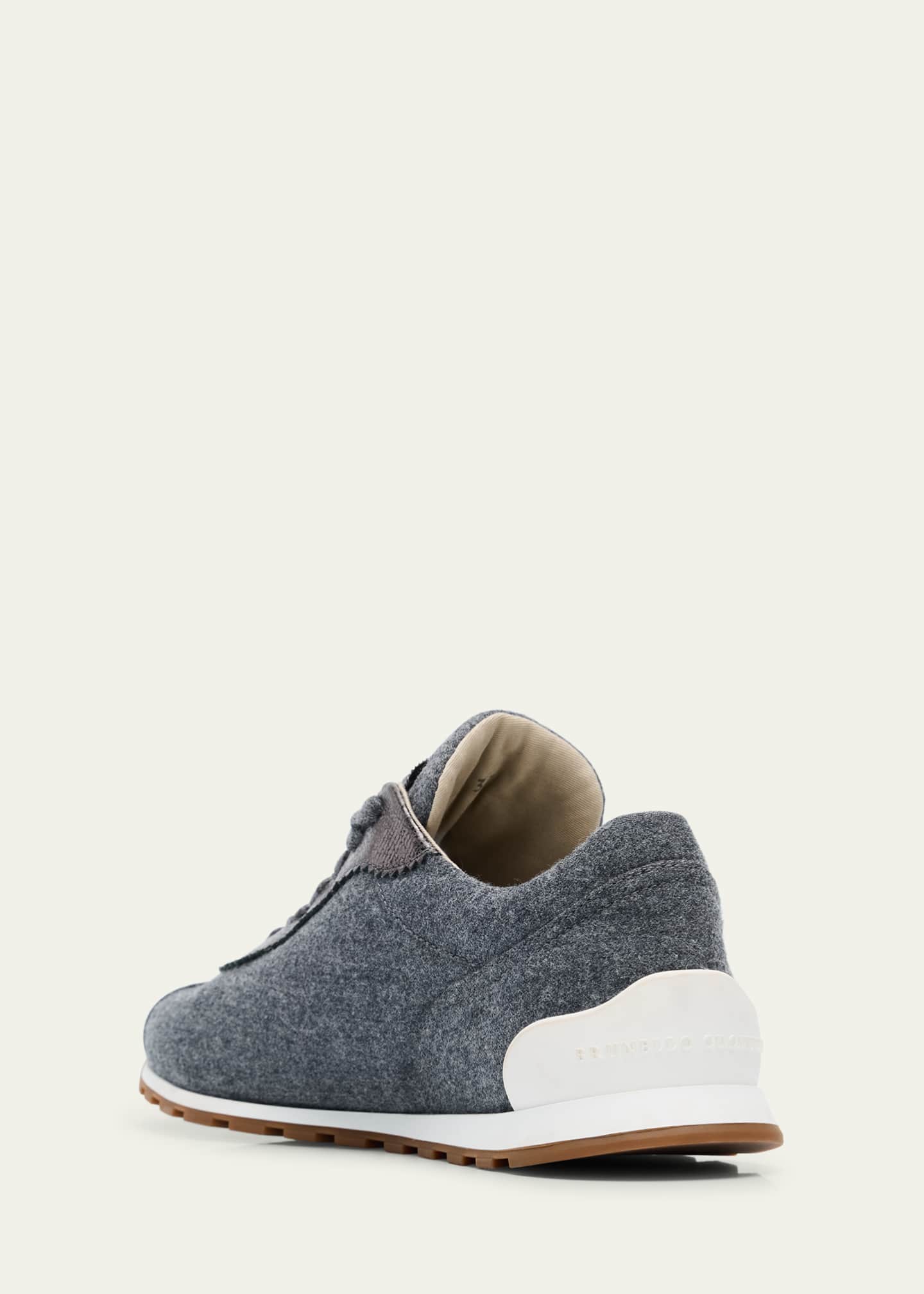 Brunello Cucinelli Suede Knit Slip-On Sneakers Image 4 of 6