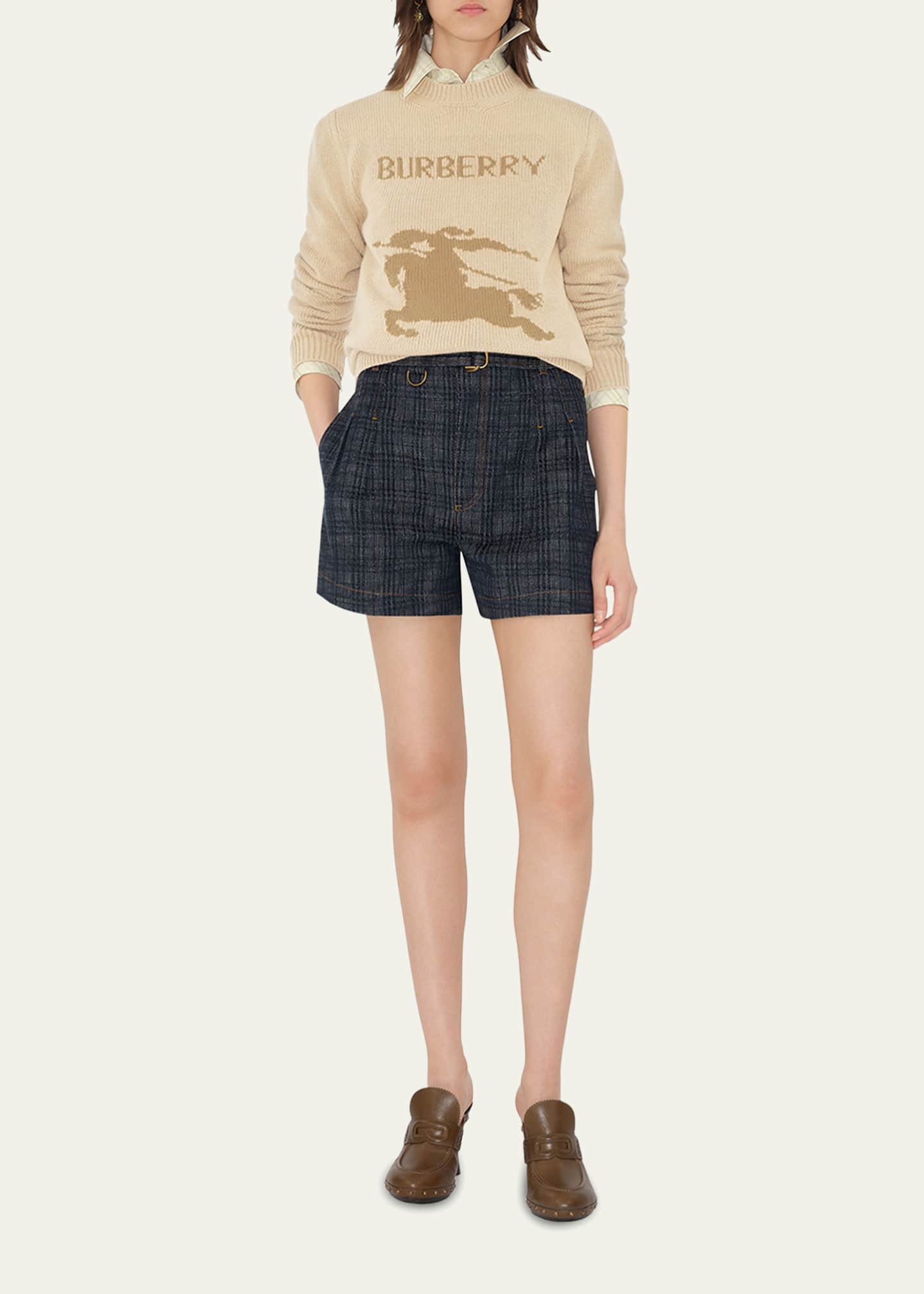 Burberry EKD Wool-Cashmere Crewneck Sweater - Bergdorf Goodman