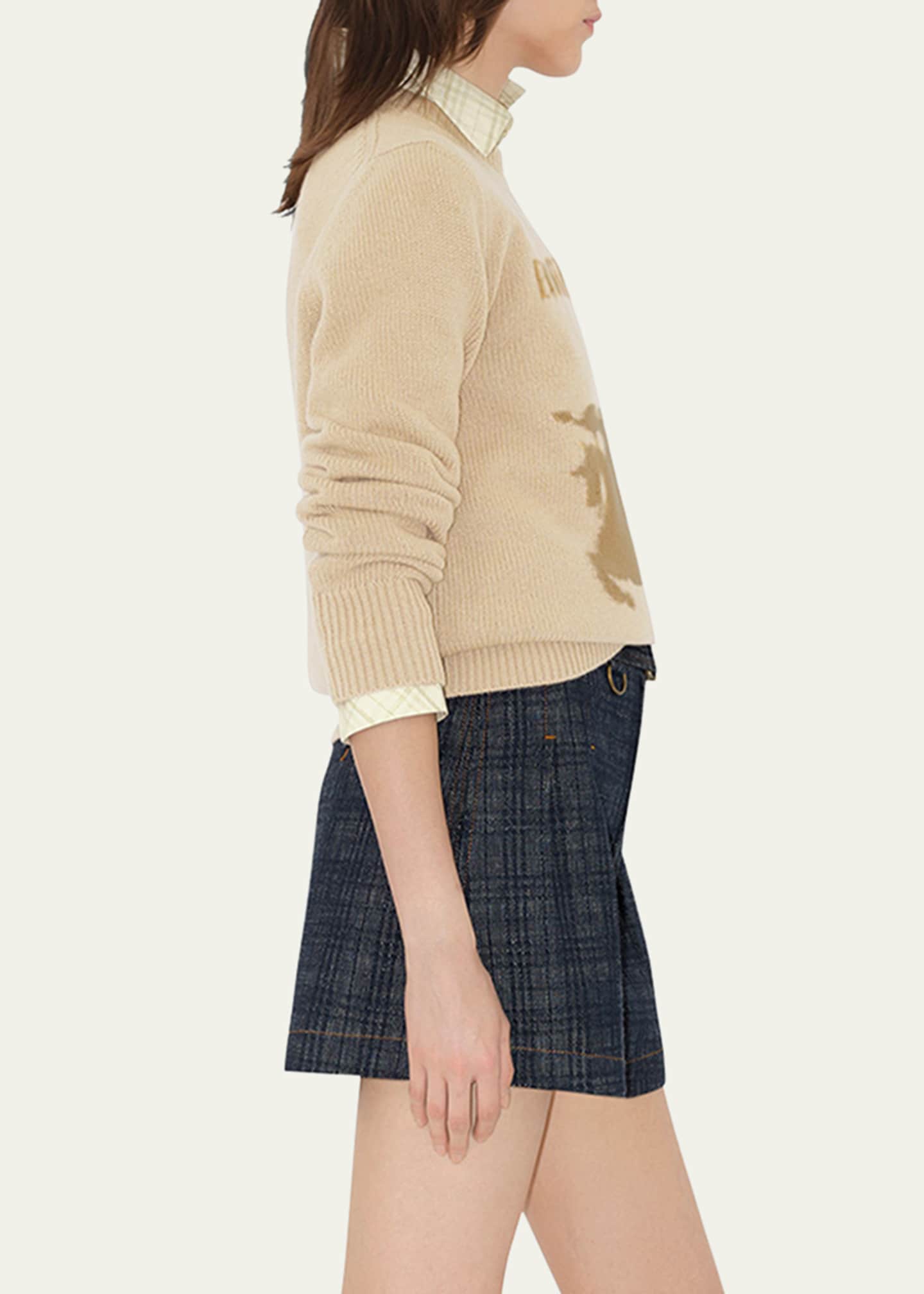Burberry EKD Wool-Cashmere Crewneck Sweater - Bergdorf Goodman