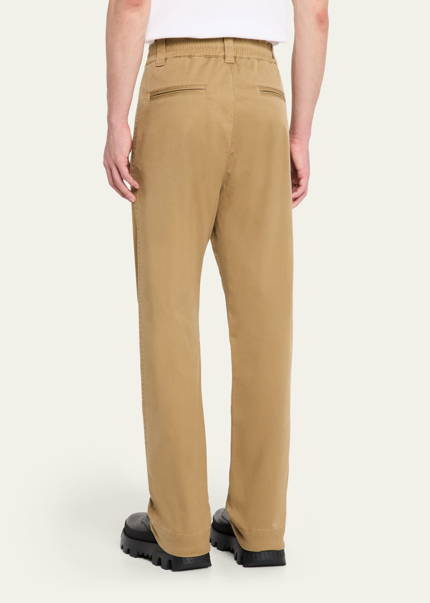 Moncler Men's Archive Tan Stretch Jogger Trousers Image 3 of 5