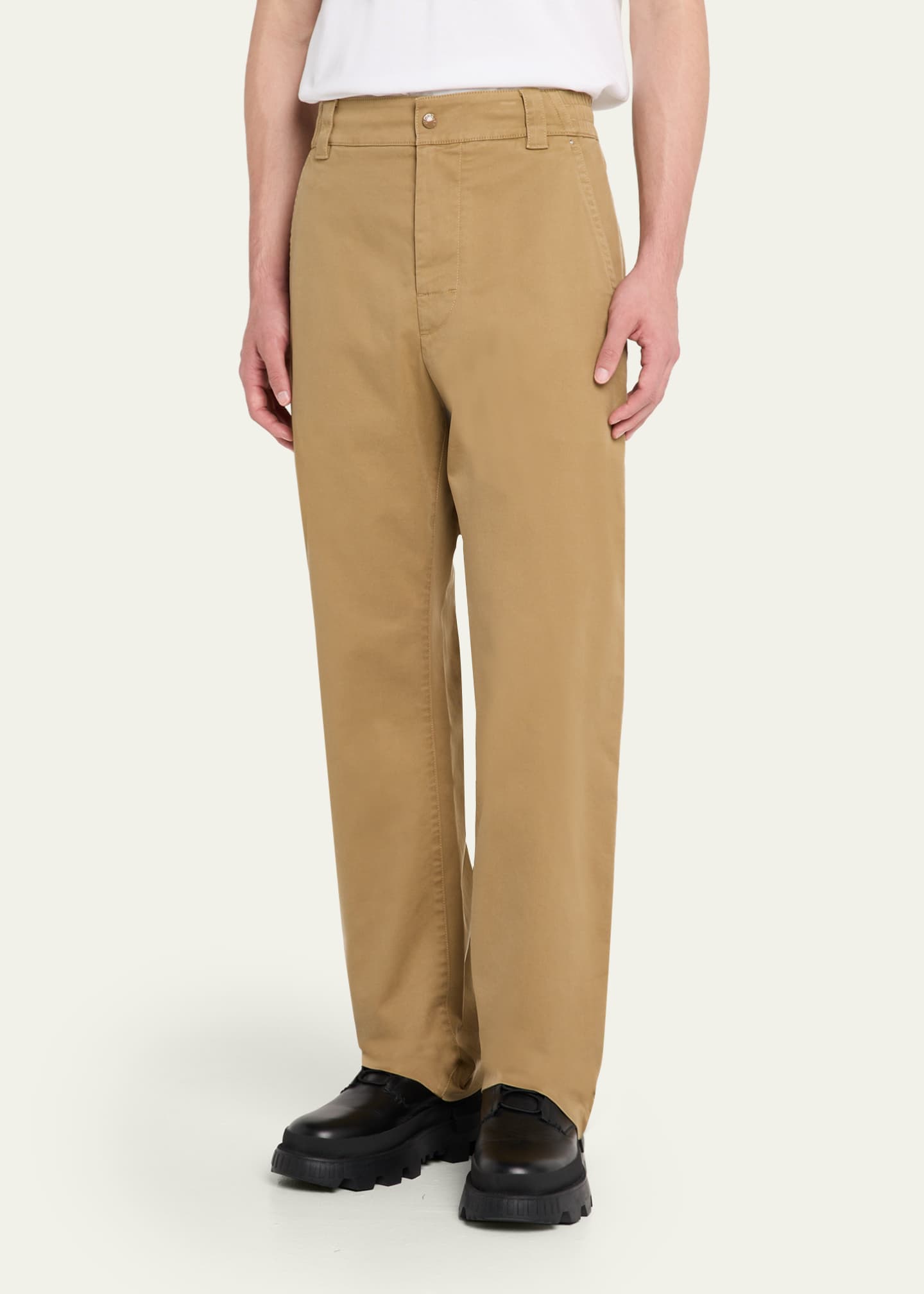 Moncler Men's Archive Tan Stretch Jogger Trousers Image 4 of 5