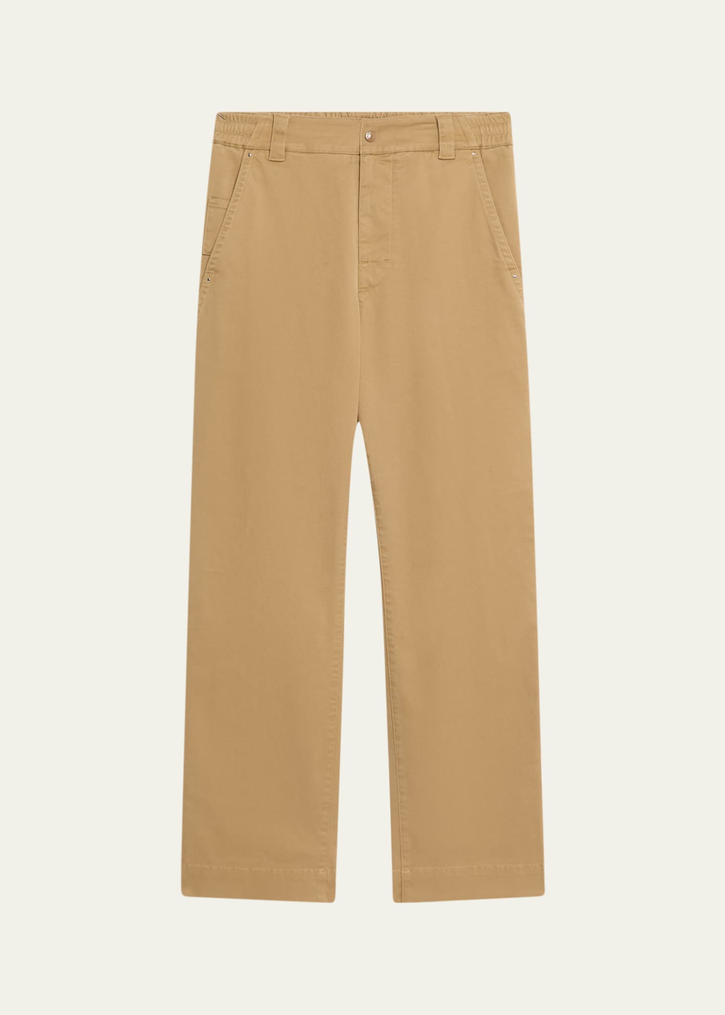 Moncler Men's Archive Tan Stretch Jogger Trousers Image 1 of 5