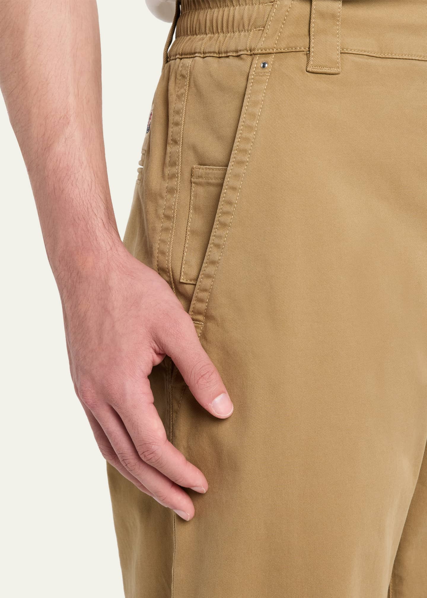 Moncler Men's Archive Tan Stretch Jogger Trousers Image 5 of 5