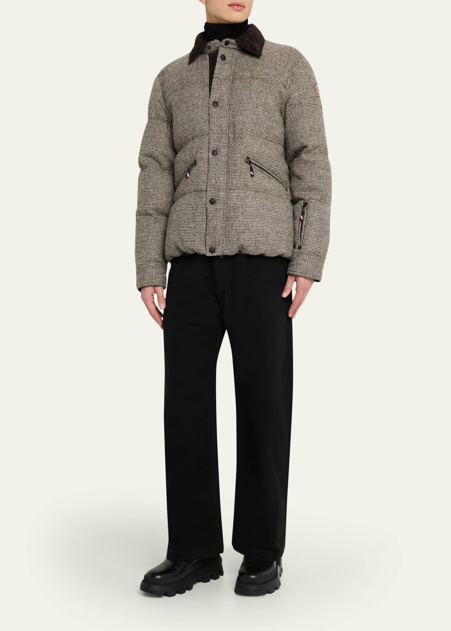 5883【QR鑑定済美品】モンクレール‪☆ボアダウン BOURDON Moncler Grenoble Men's Elgon Wool Down Ski Jacket - Bergdorf Goodman
